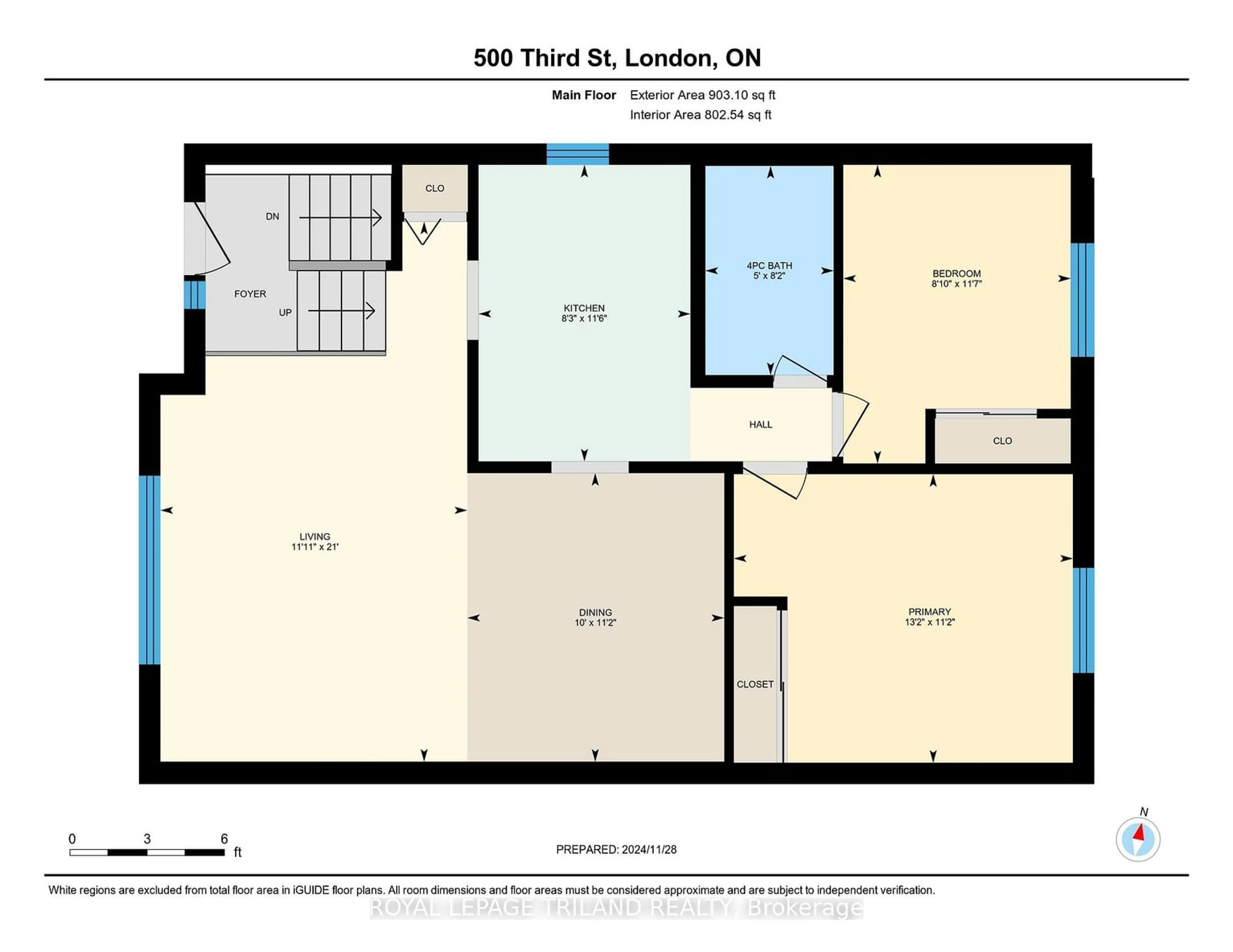 Floor plan for 500 Third St, London Ontario N5V 2B9