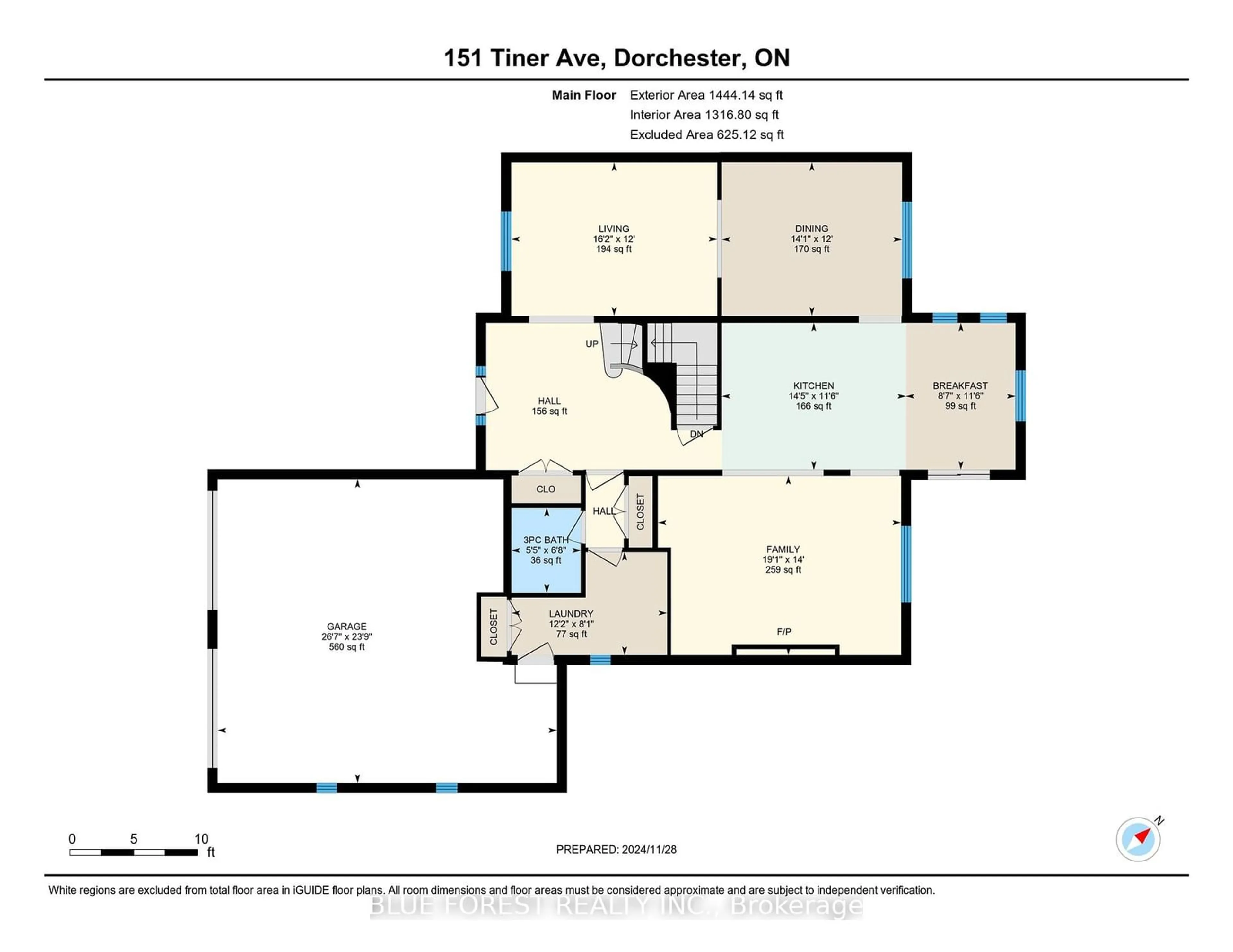 Floor plan for 151 Tiner Ave, Thames Centre Ontario N0L 1G0