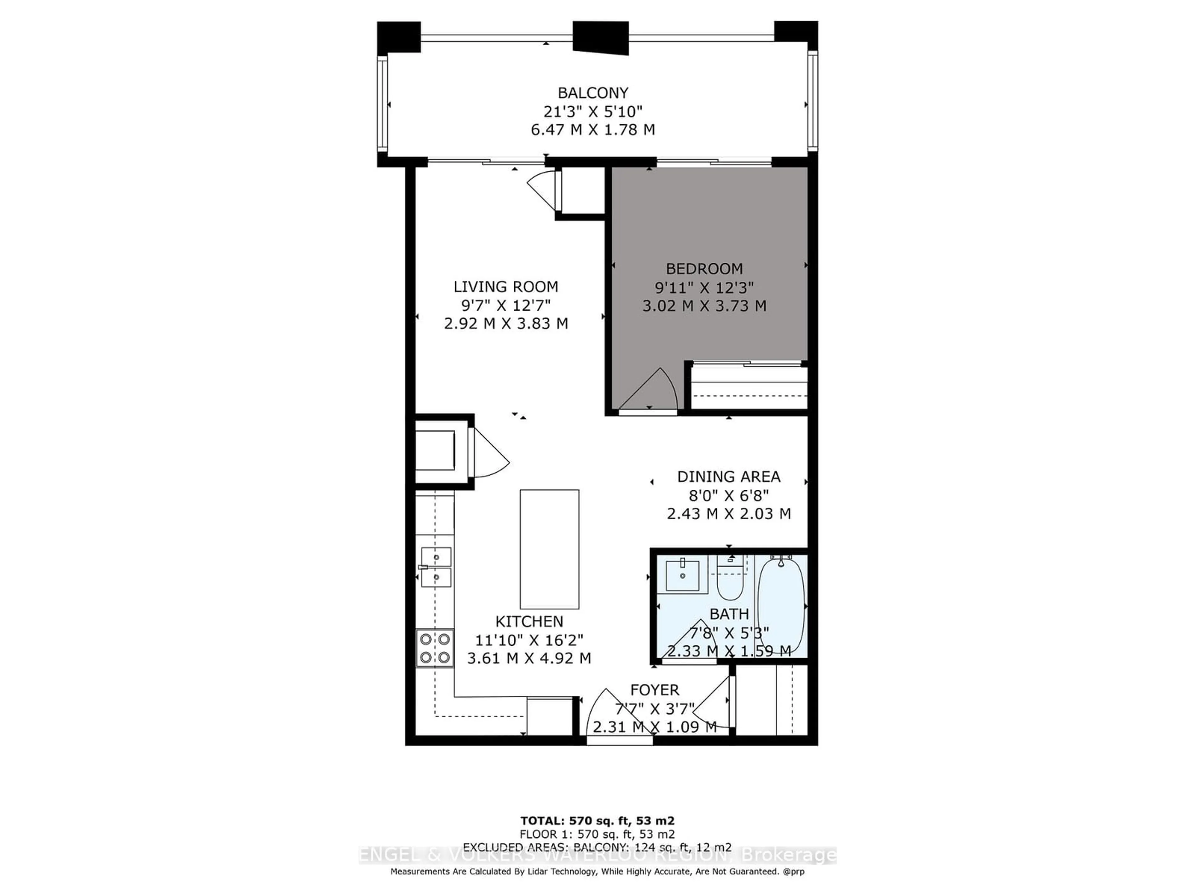 Floor plan for 55 DUKE St #323, Kitchener Ontario N2H 0C9