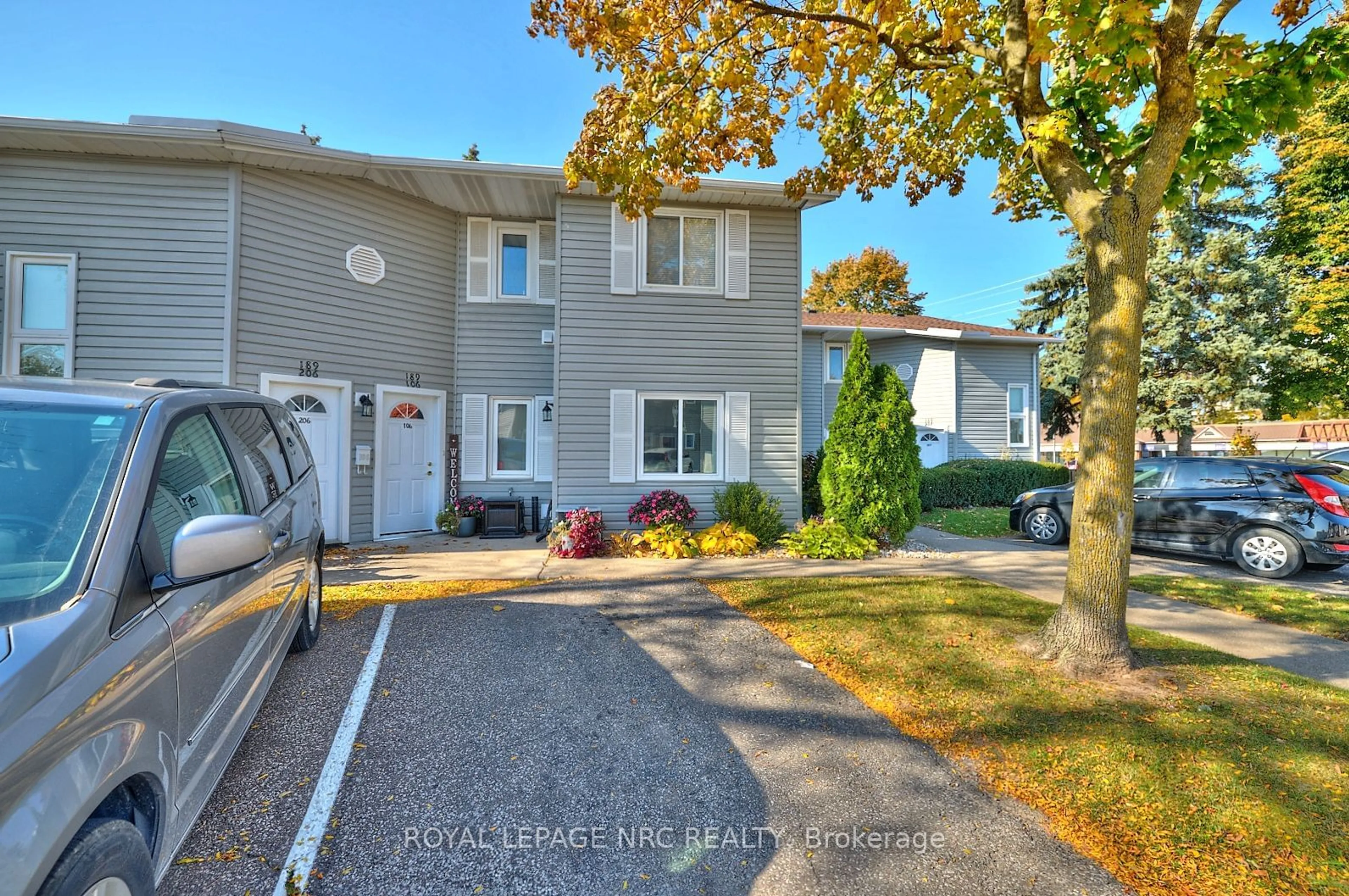 A pic from exterior of the house or condo, the street view for 189 DORCHESTER Blvd #106, St. Catharines Ontario L2M 7V8