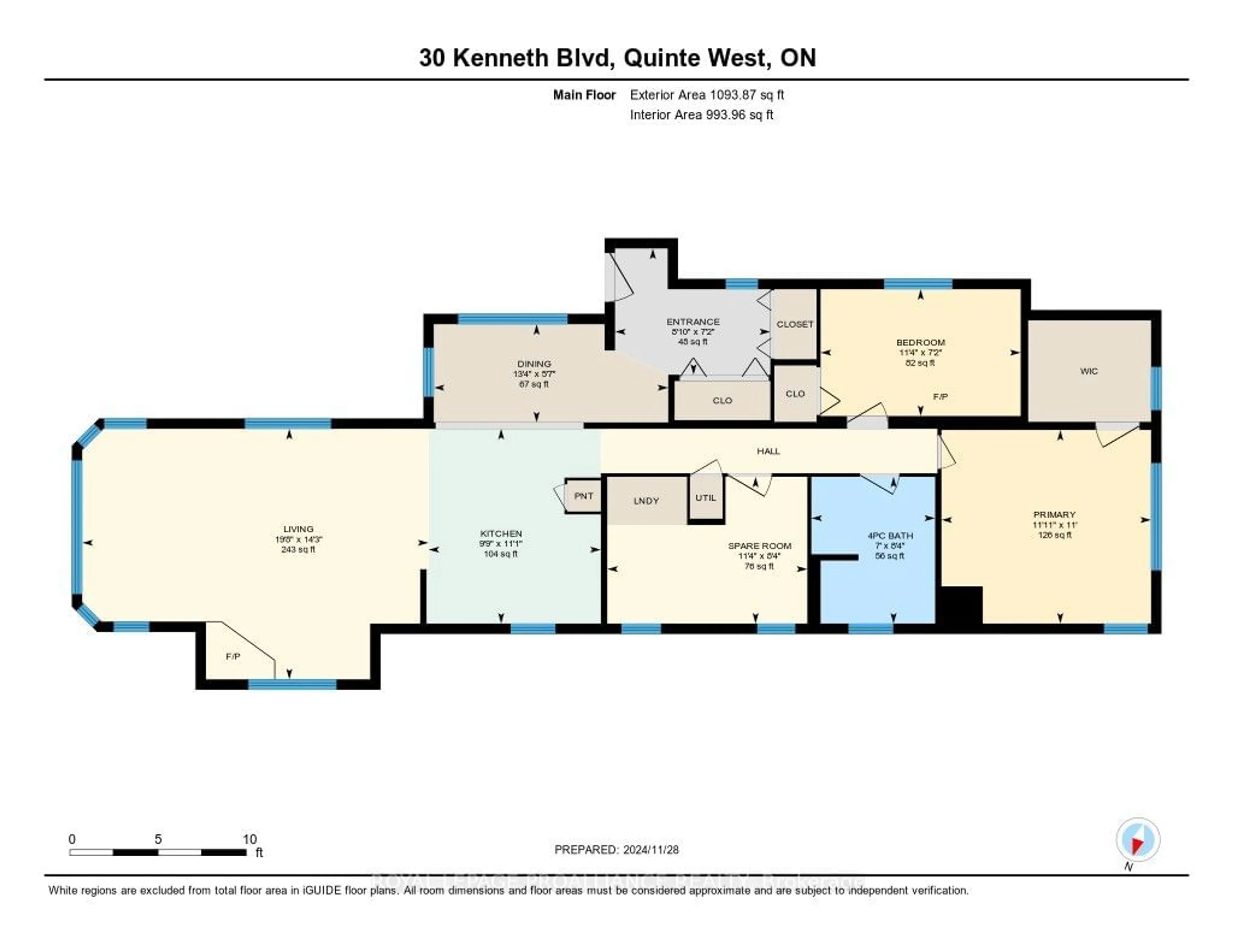 Floor plan for 30 Kenneth Blvd, Quinte West Ontario K8N 4Z3