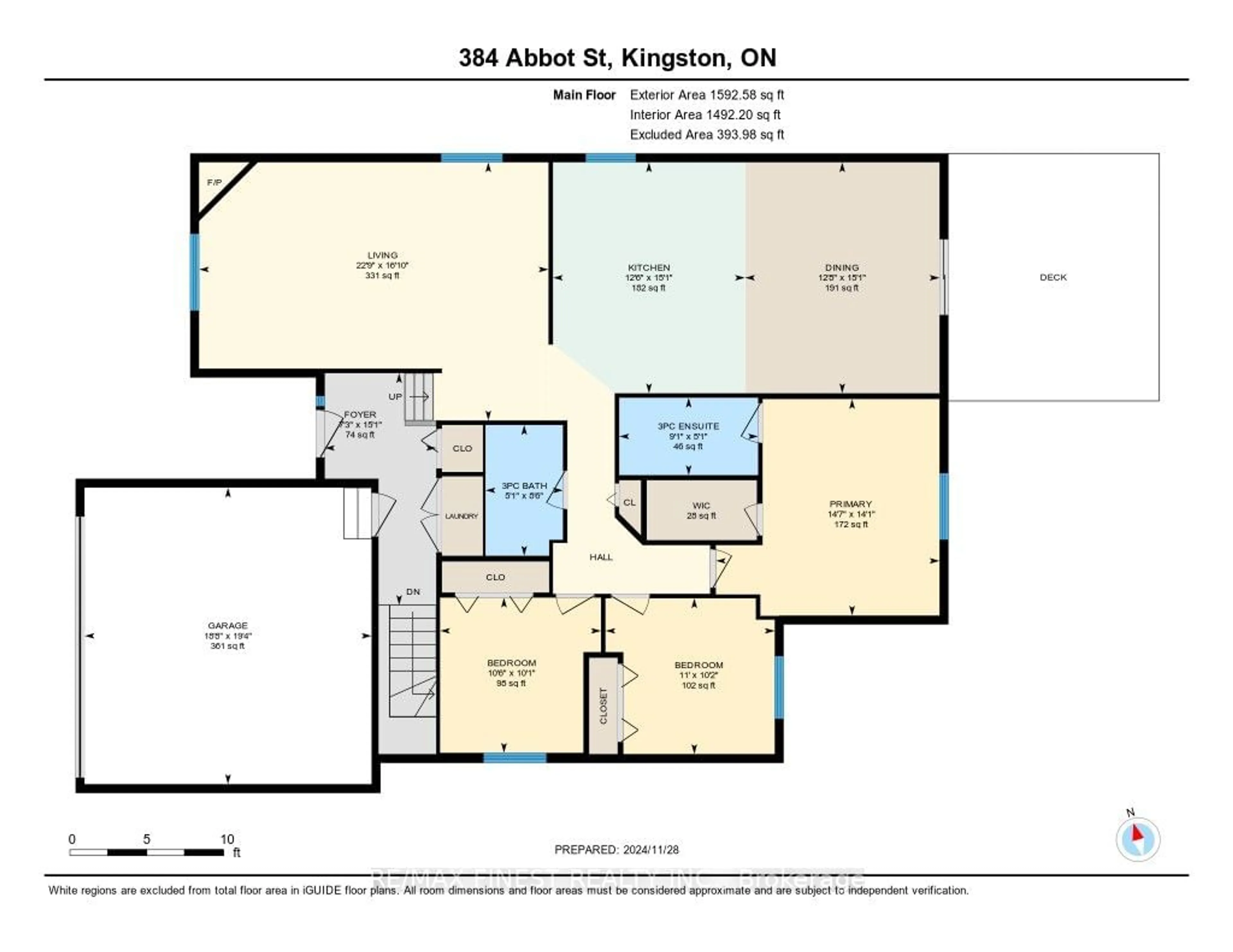 Floor plan for 384 Abbot St, Kingston Ontario K7P 3J4