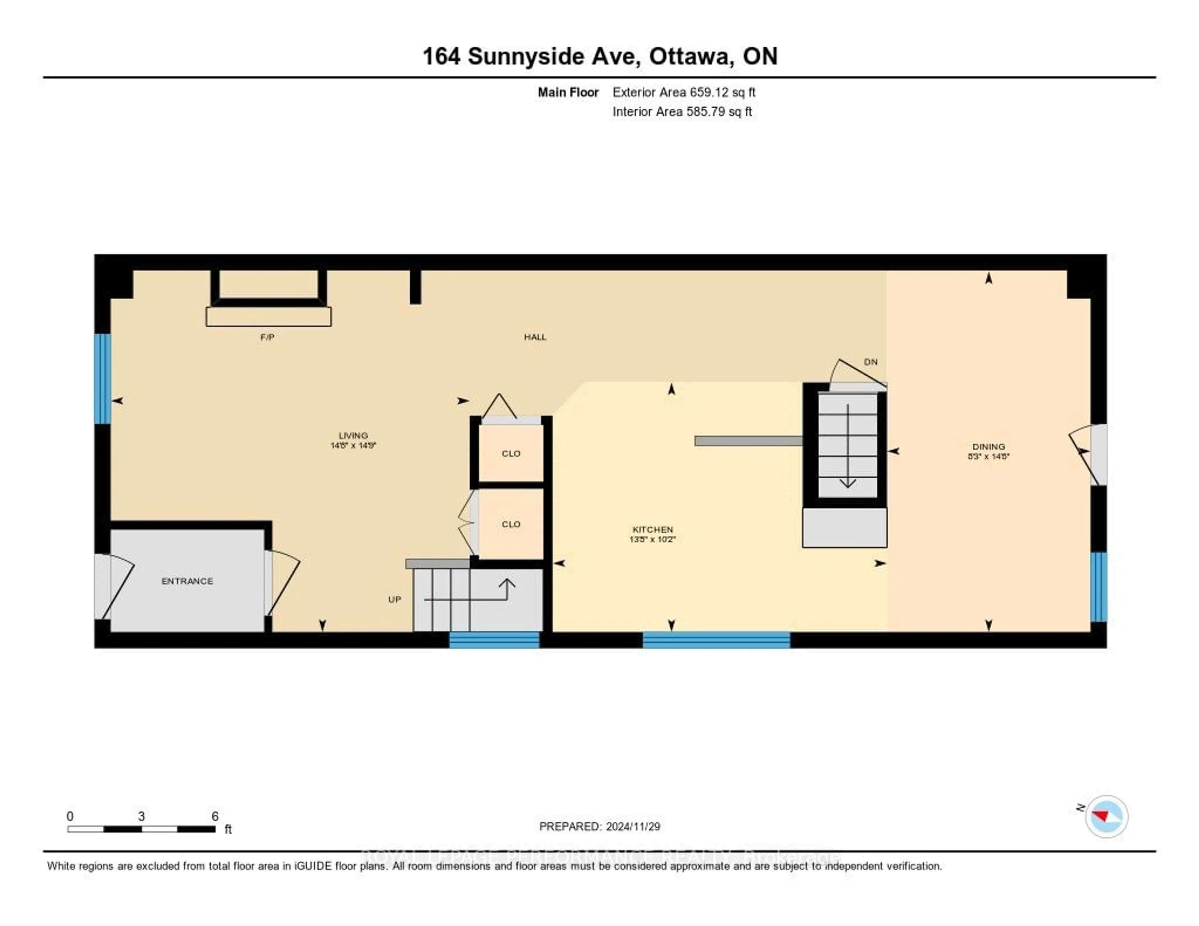 Floor plan for 164 Sunnyside Ave, Glebe - Ottawa East and Area Ontario K1S 0R3