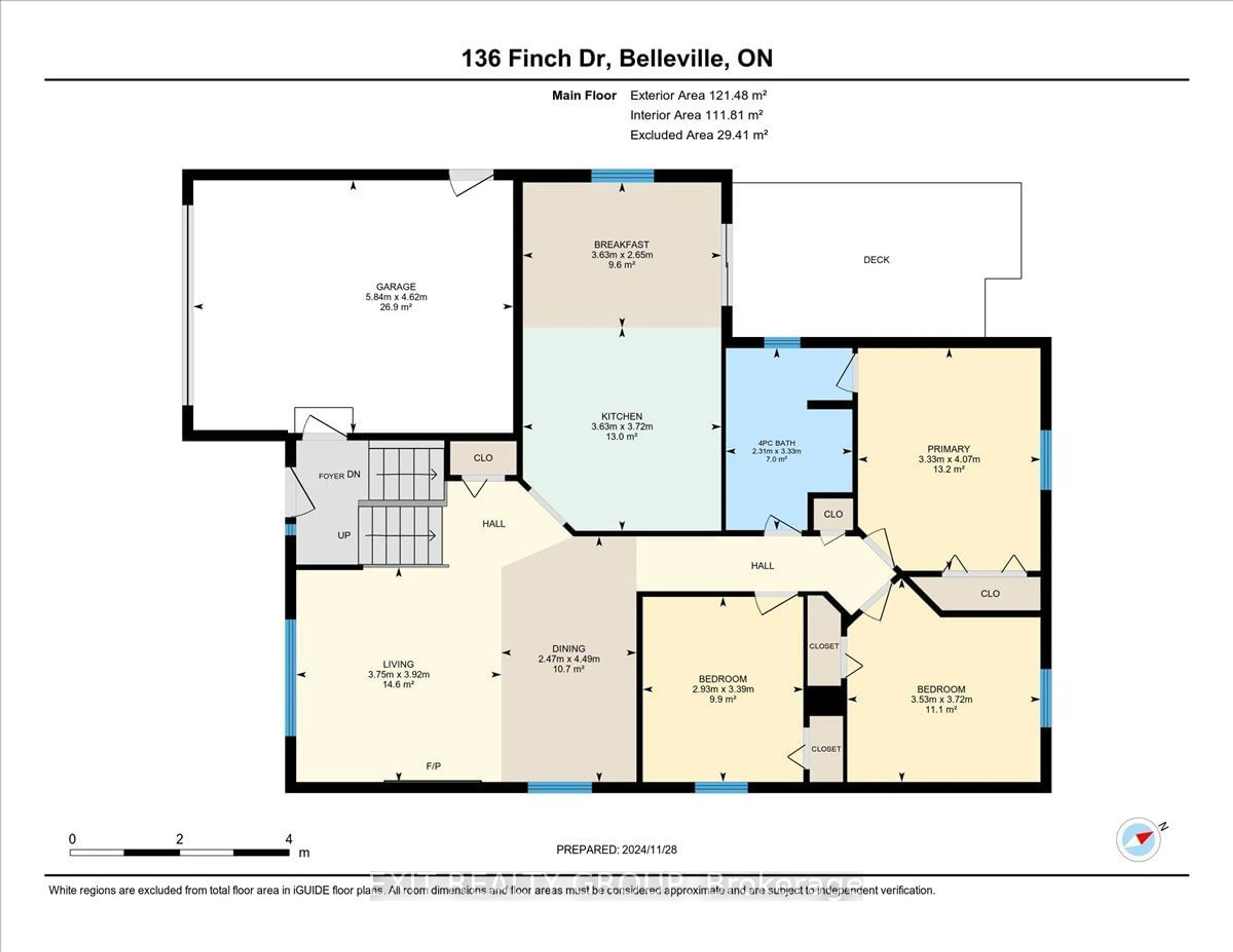 Floor plan for 136 Finch Dr, Belleville Ontario K8P 5L4