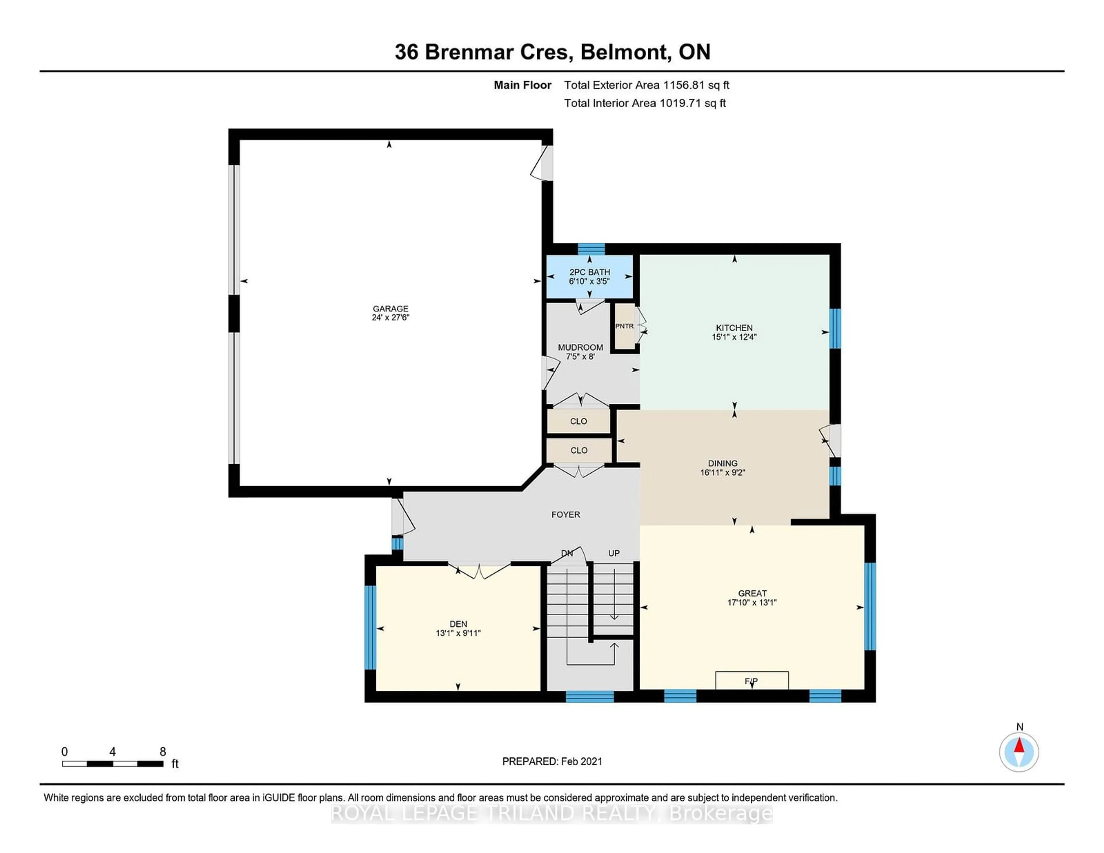 Floor plan for 36 Brenmar Cres, Central Elgin Ontario N0L 1B0