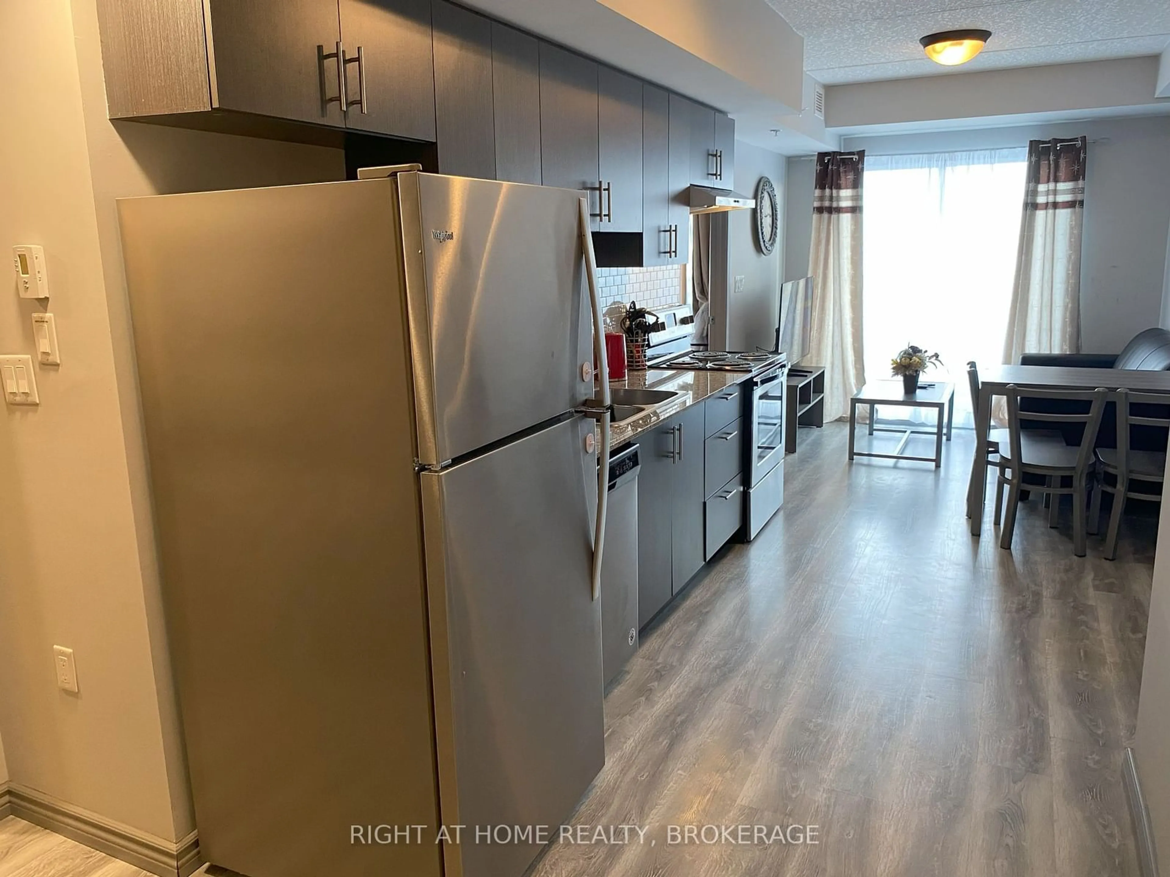 Standard kitchen, wood floors for 275 Larch St #B510, Waterloo Ontario N2L 0J2