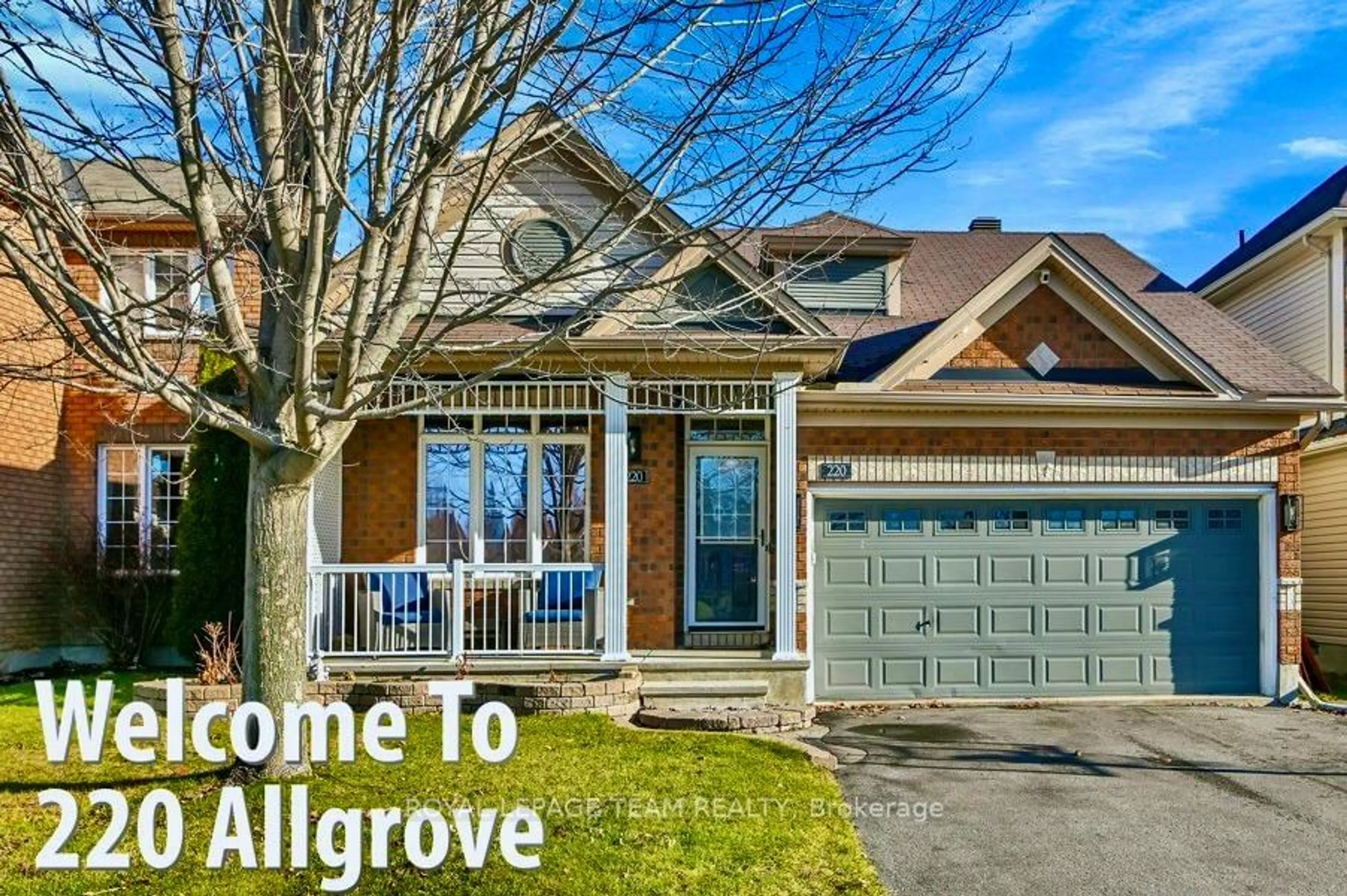 Home with brick exterior material for 220 Allgrove Way, Stittsville - Munster - Richmond Ontario K2S 2H7