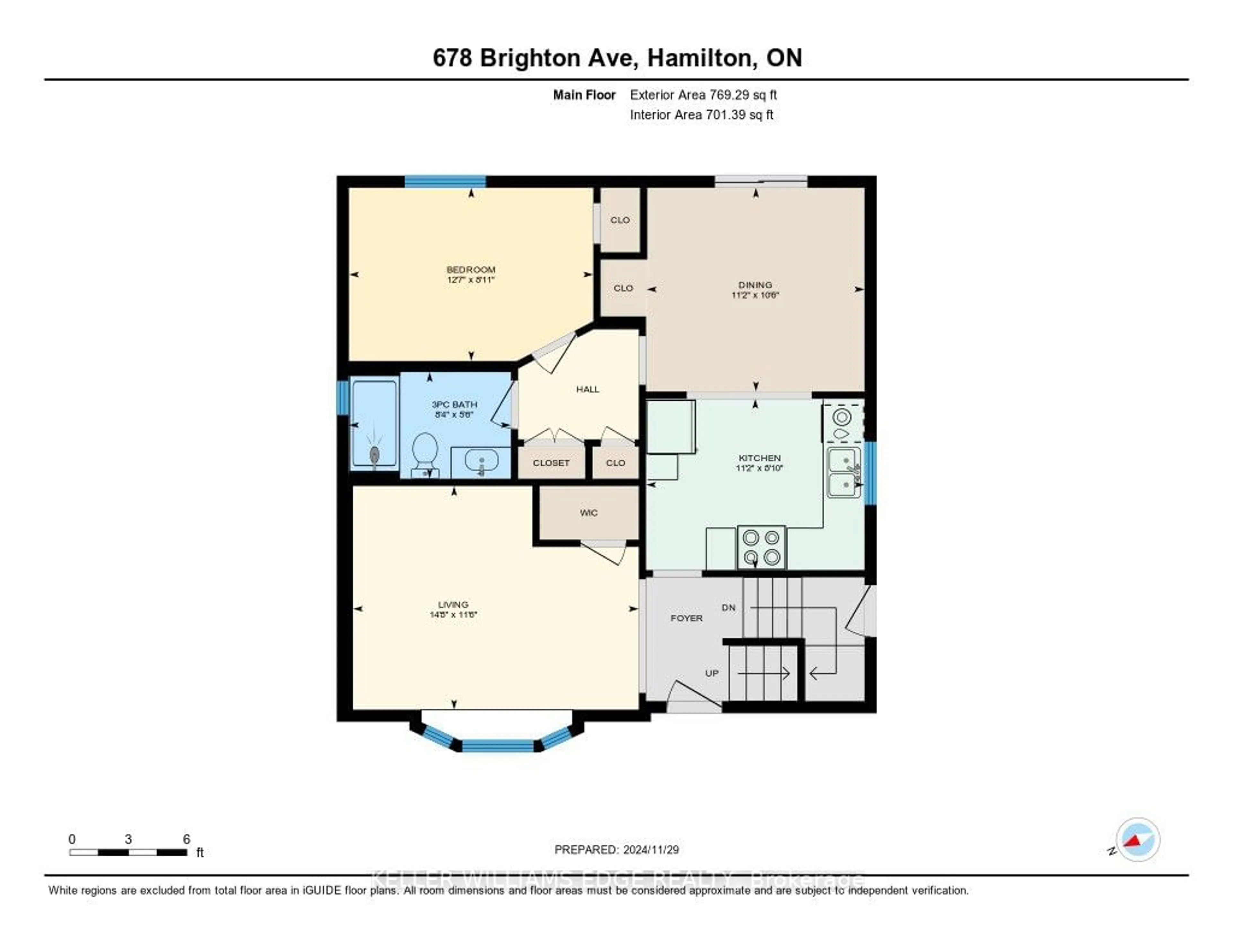 Floor plan for 678 Brighton Ave, Hamilton Ontario L8H 6H4