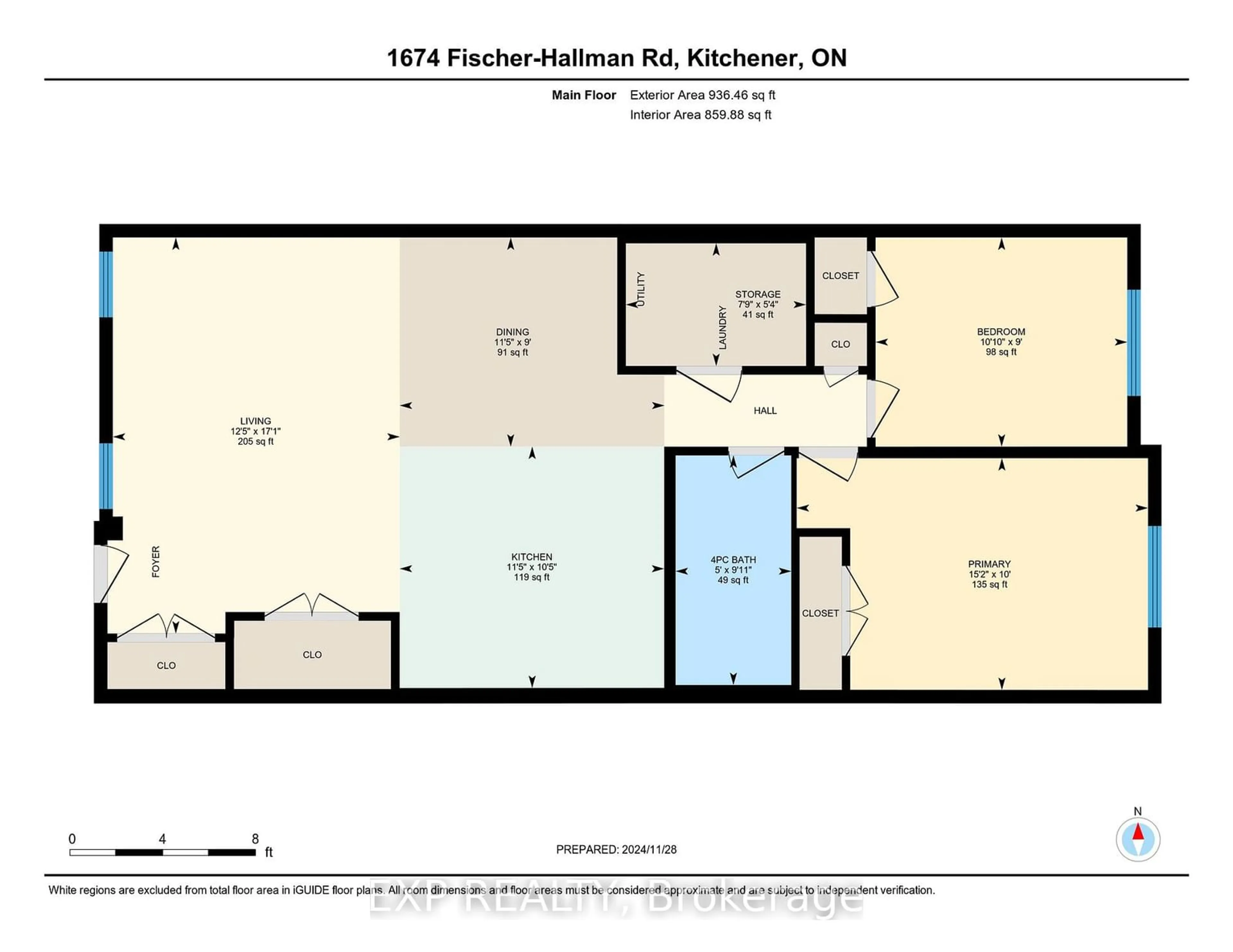 Floor plan for 1674 Fischer Hallman Rd #G, Kitchener Ontario N2R 0H9