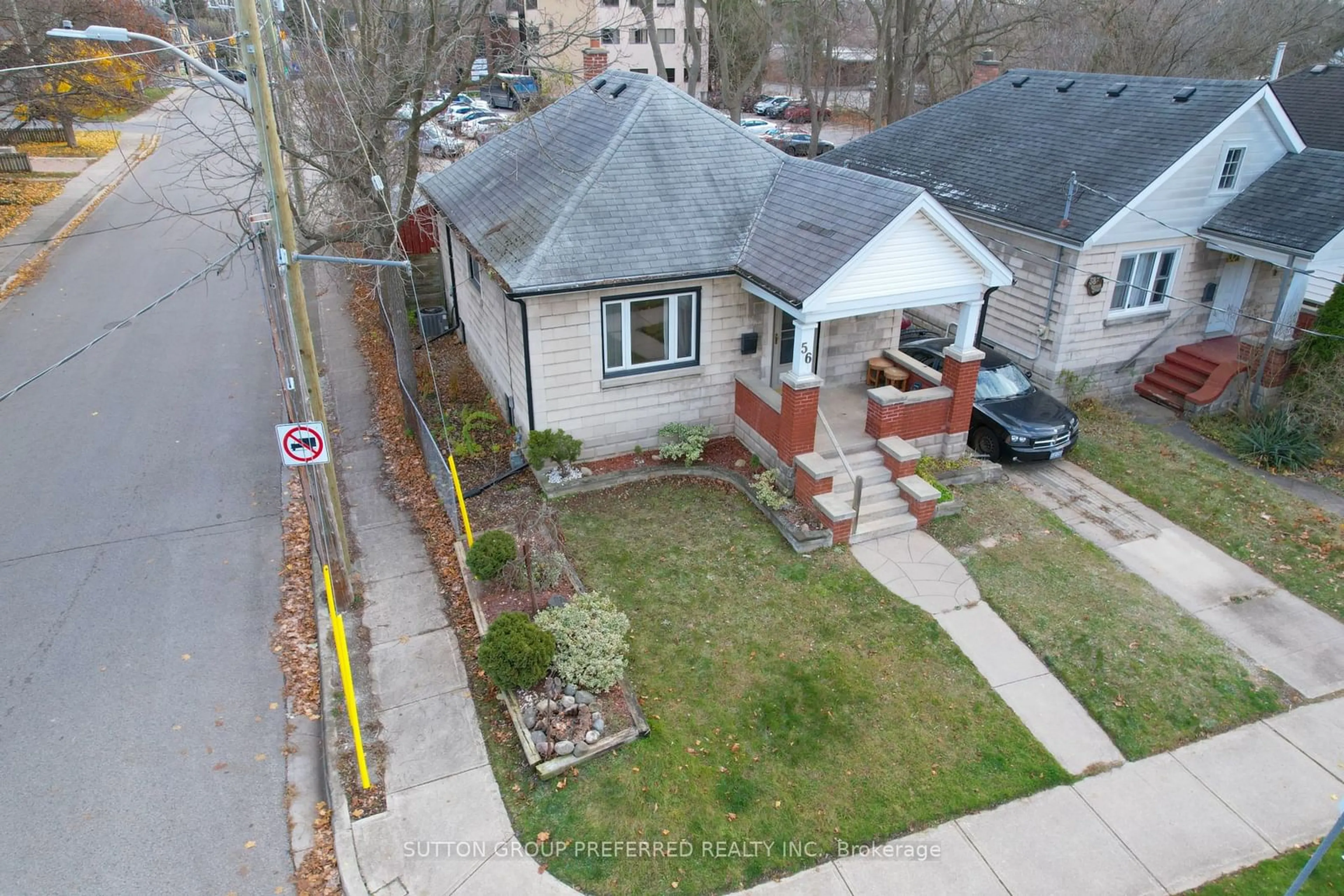 Frontside or backside of a home, the fenced backyard for 56 Orchard St, London Ontario N6J 2R5