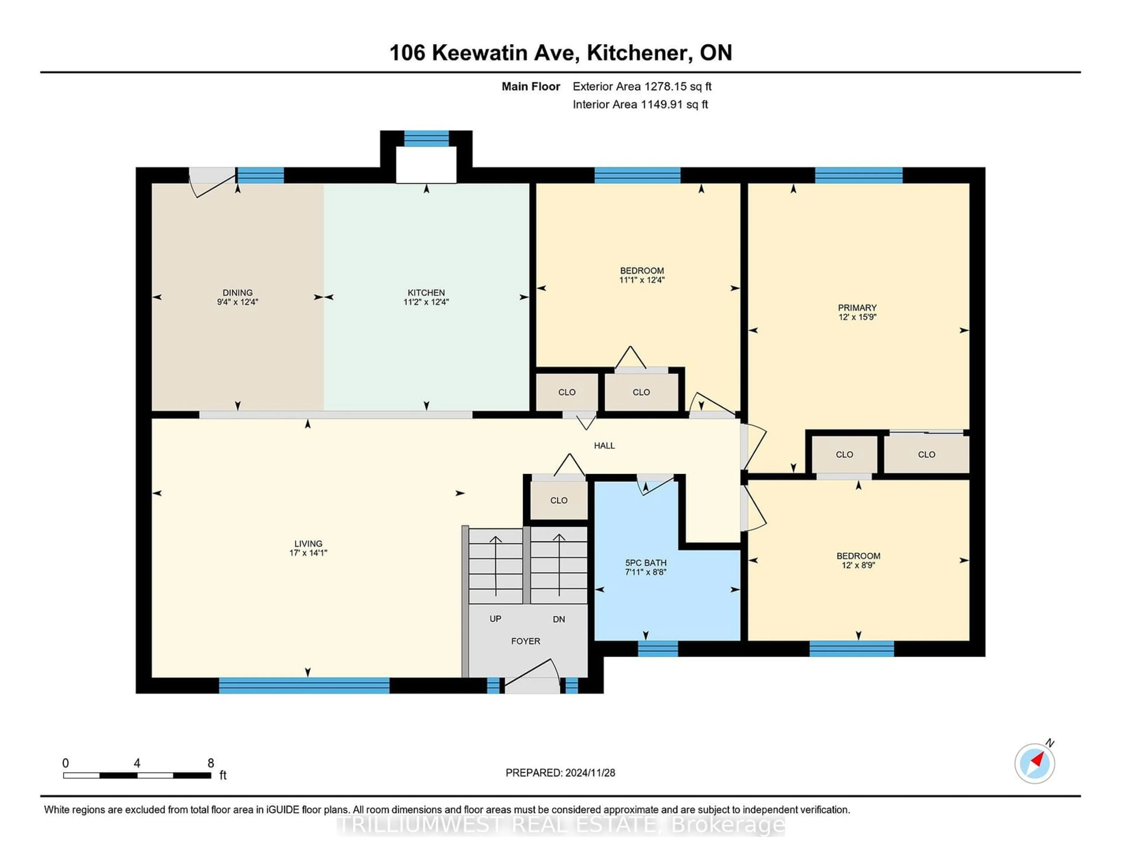 Floor plan for 106 Keewatin Ave, Kitchener Ontario N2B 3P6