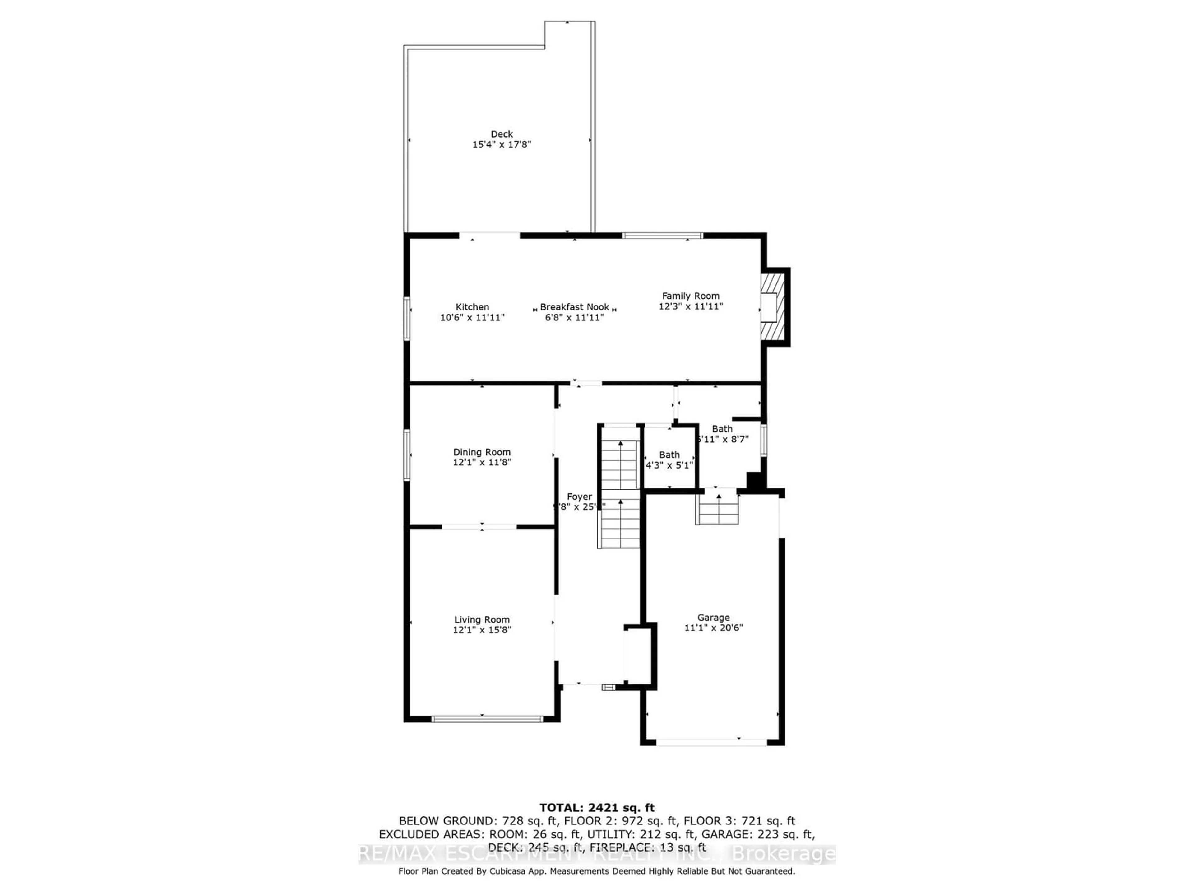 Floor plan for 145 Homeside Ave, Hamilton Ontario L8G 3G9