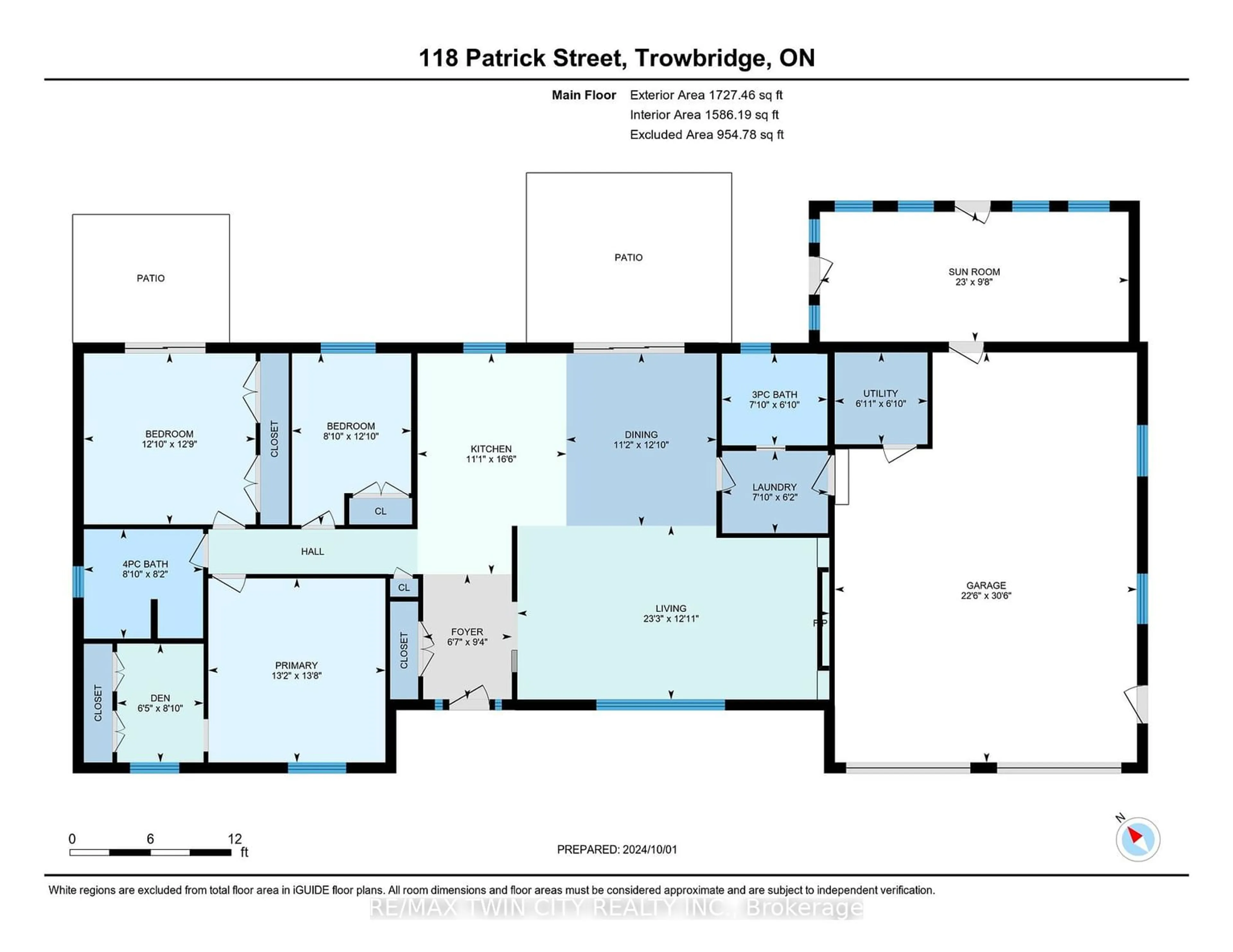 Floor plan for 118 Patrick St, North Perth Ontario N4W 0K7