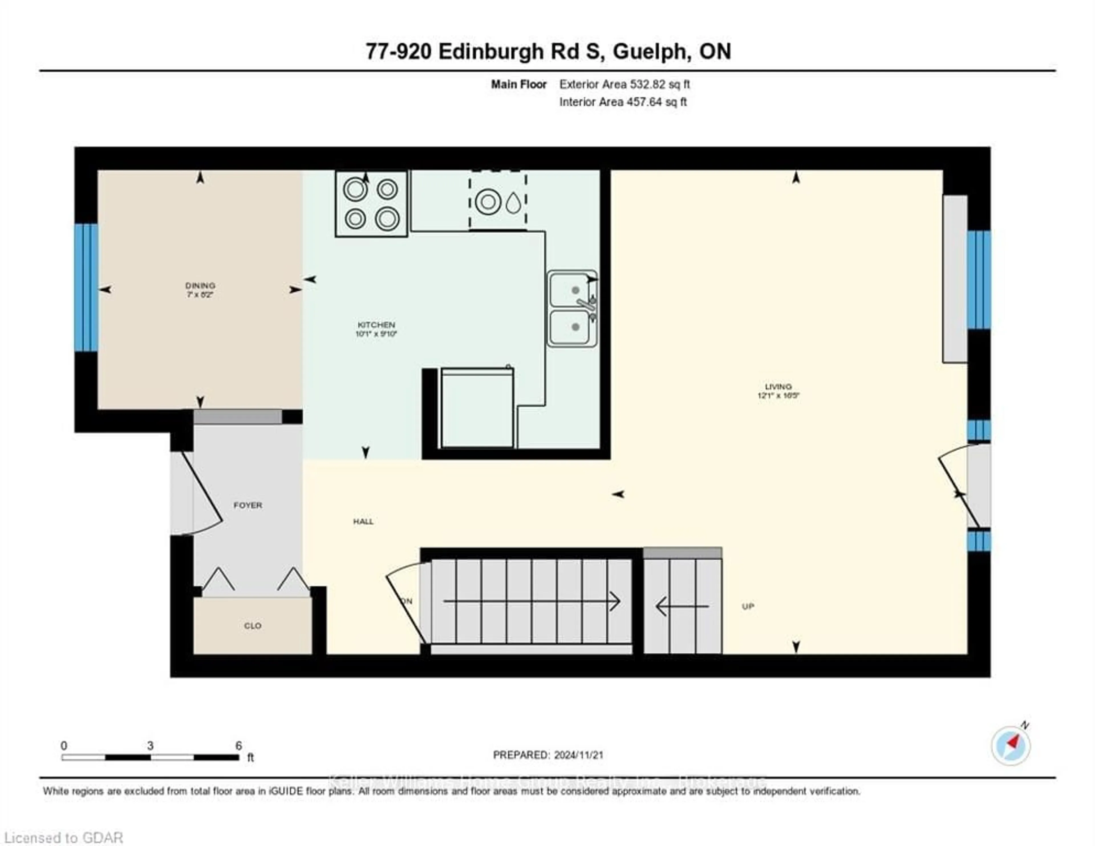 Floor plan for 920 EDINBURGH Rd #77, Guelph Ontario N1G 5C5