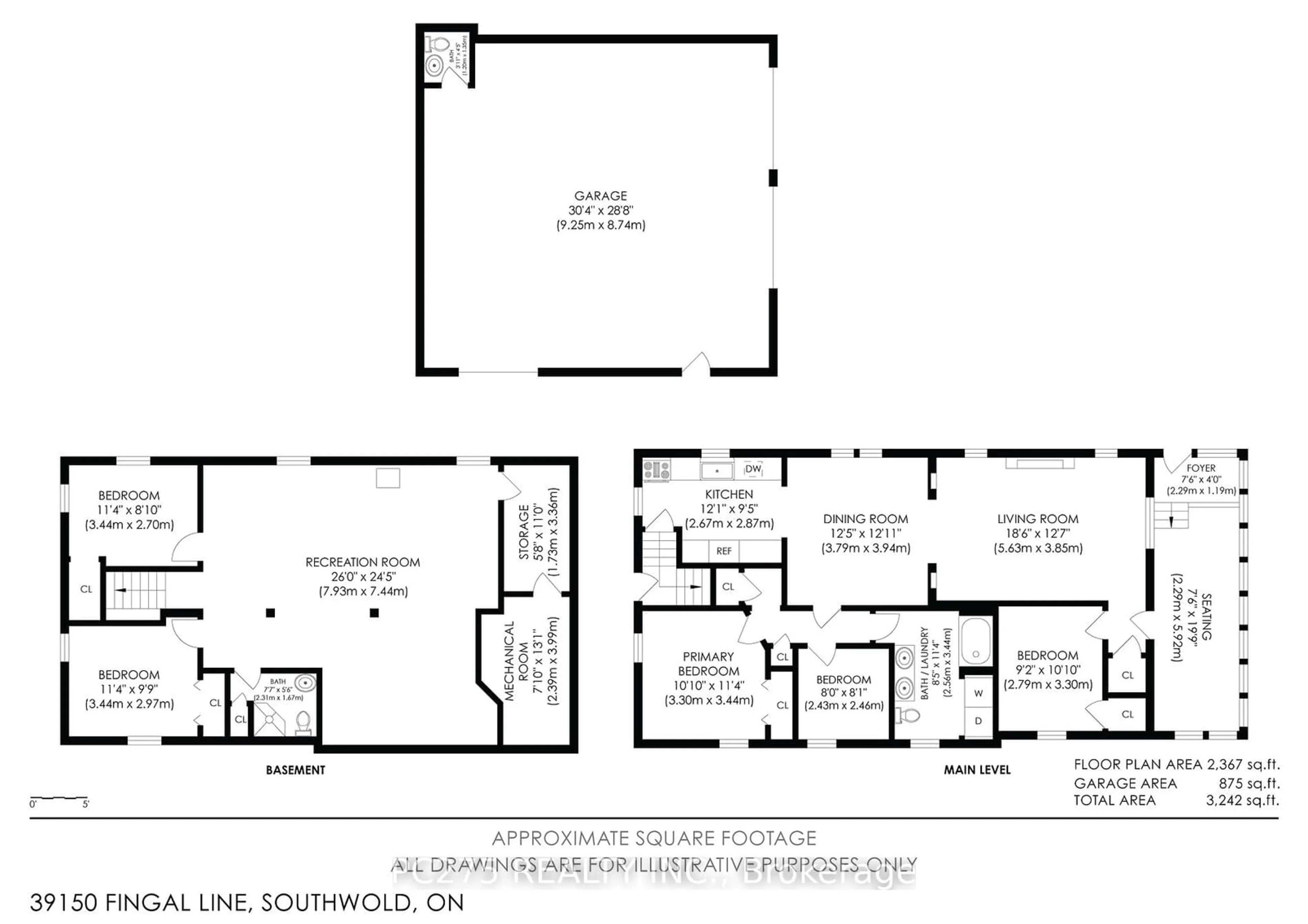 Floor plan for 39150 Fingal Line, Southwold Ontario N5P 3S5