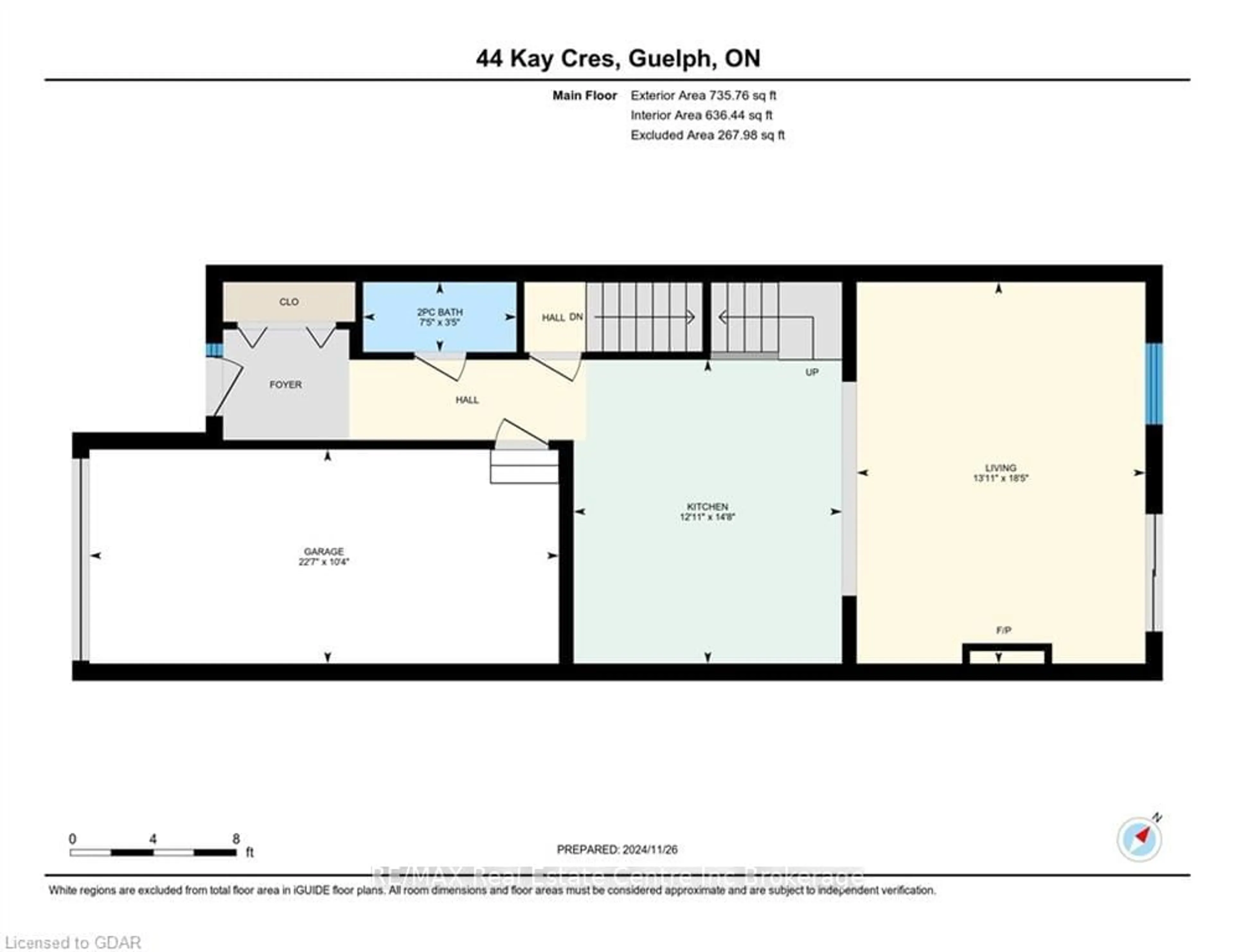 Floor plan for 44 KAY CRESCENT, Guelph Ontario N1L 0N2