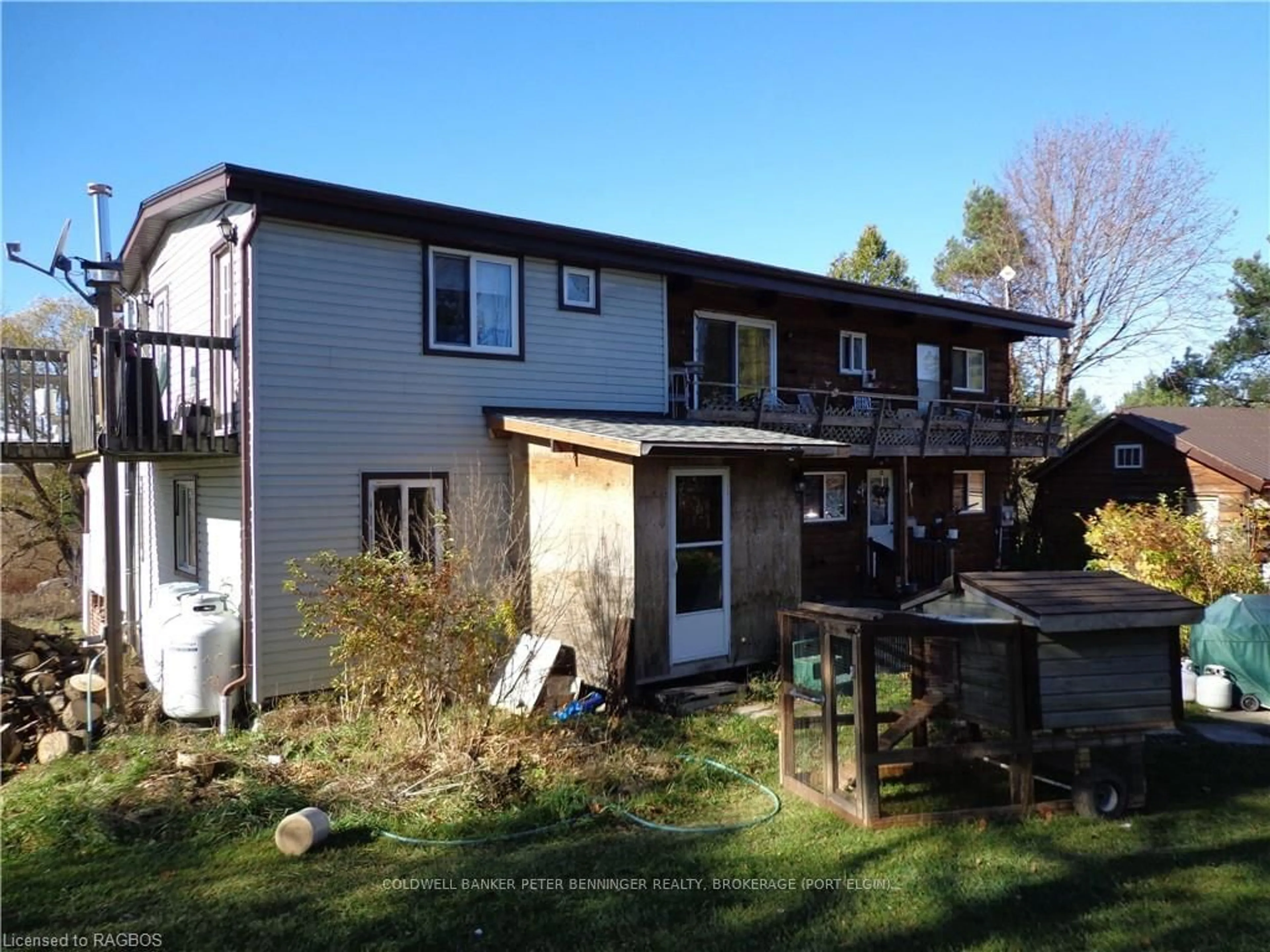 Frontside or backside of a home, the fenced backyard for 207 CONCESSION ROAD 2, Saugeen Shores Ontario N0G 2N0