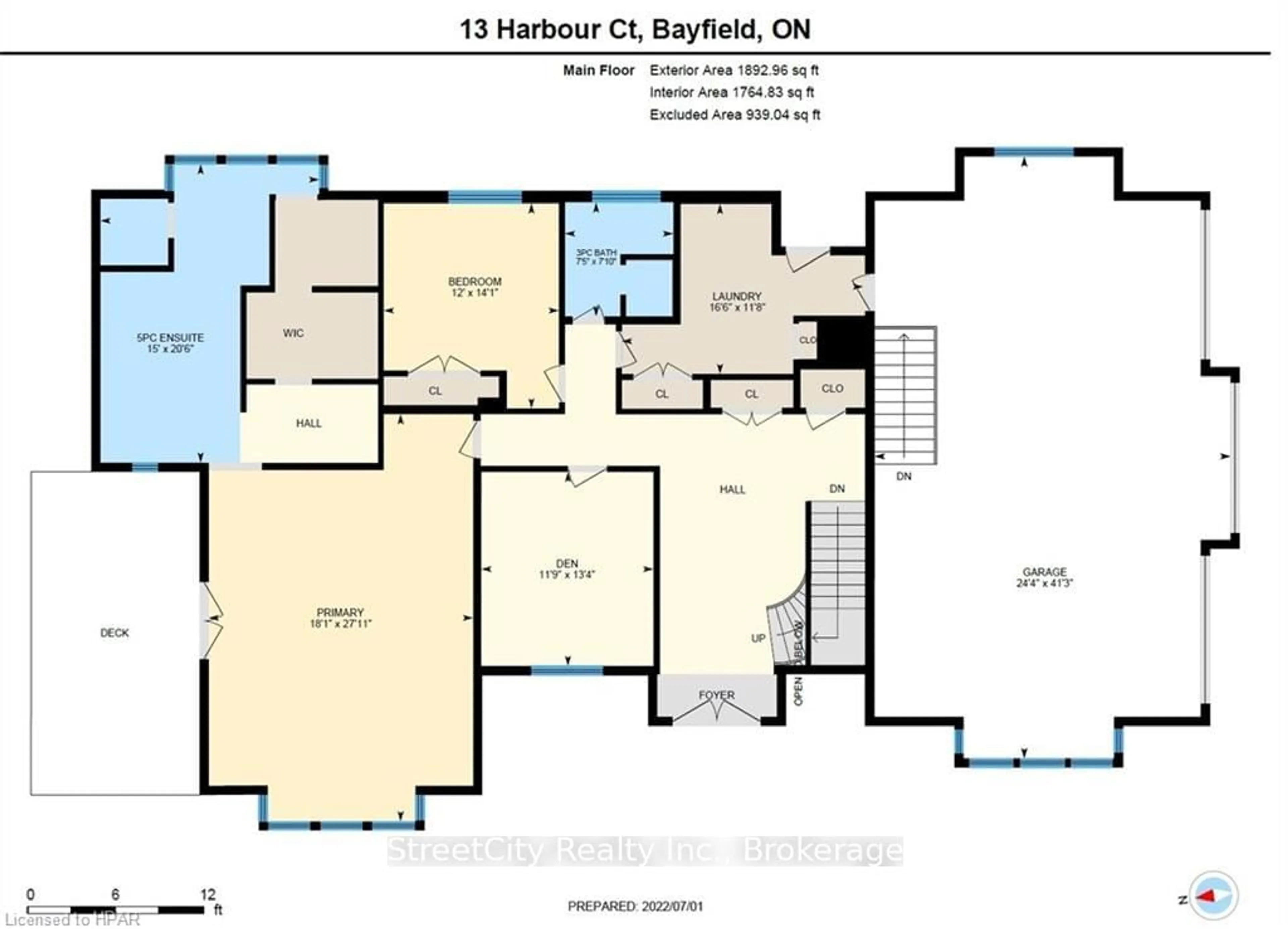 Floor plan for 13 HARBOUR Crt, Bluewater Ontario N0M 1G0