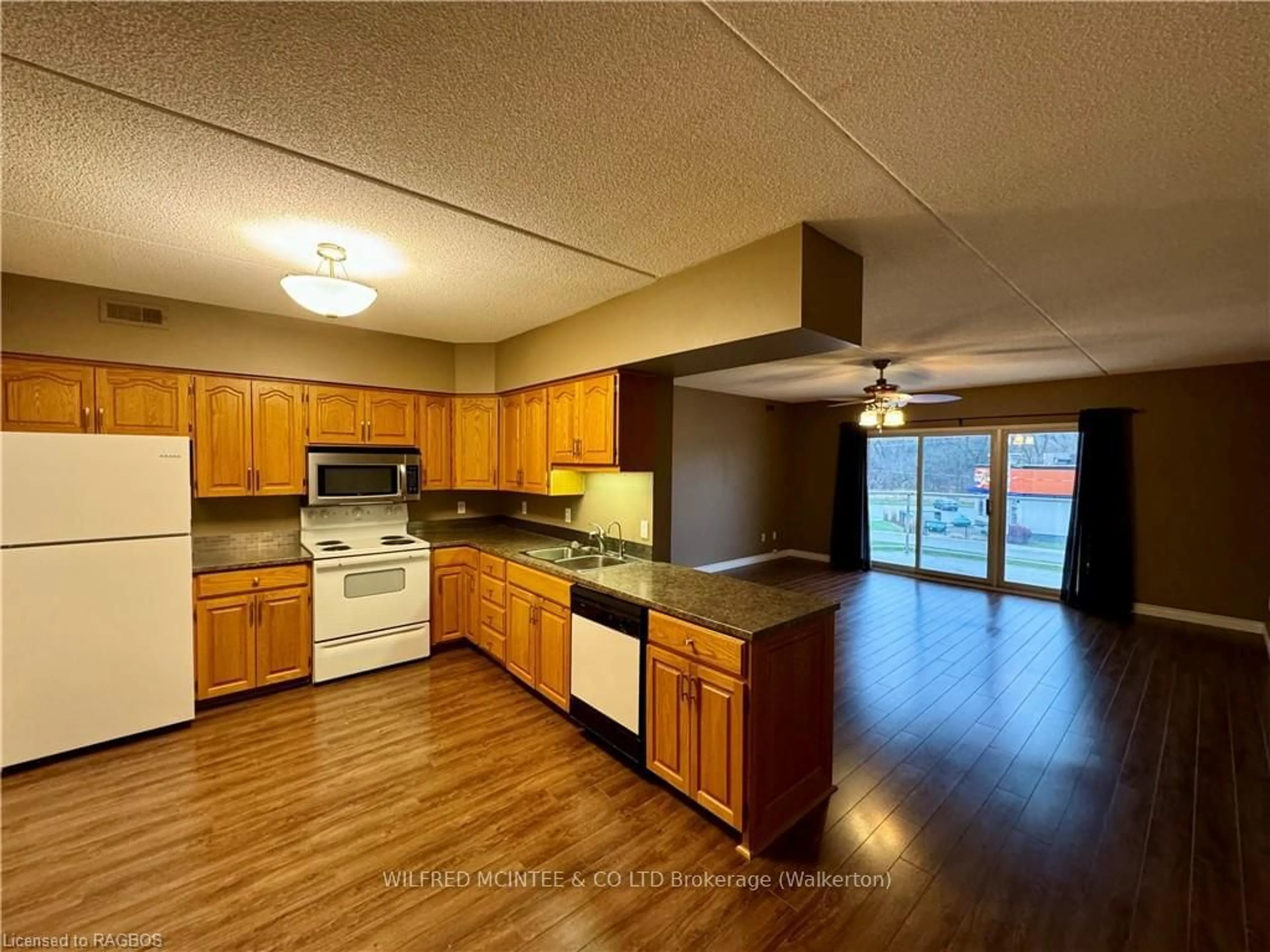 Open concept kitchen for 203 MCNABB St #304, Brockton Ontario N0G 2V0