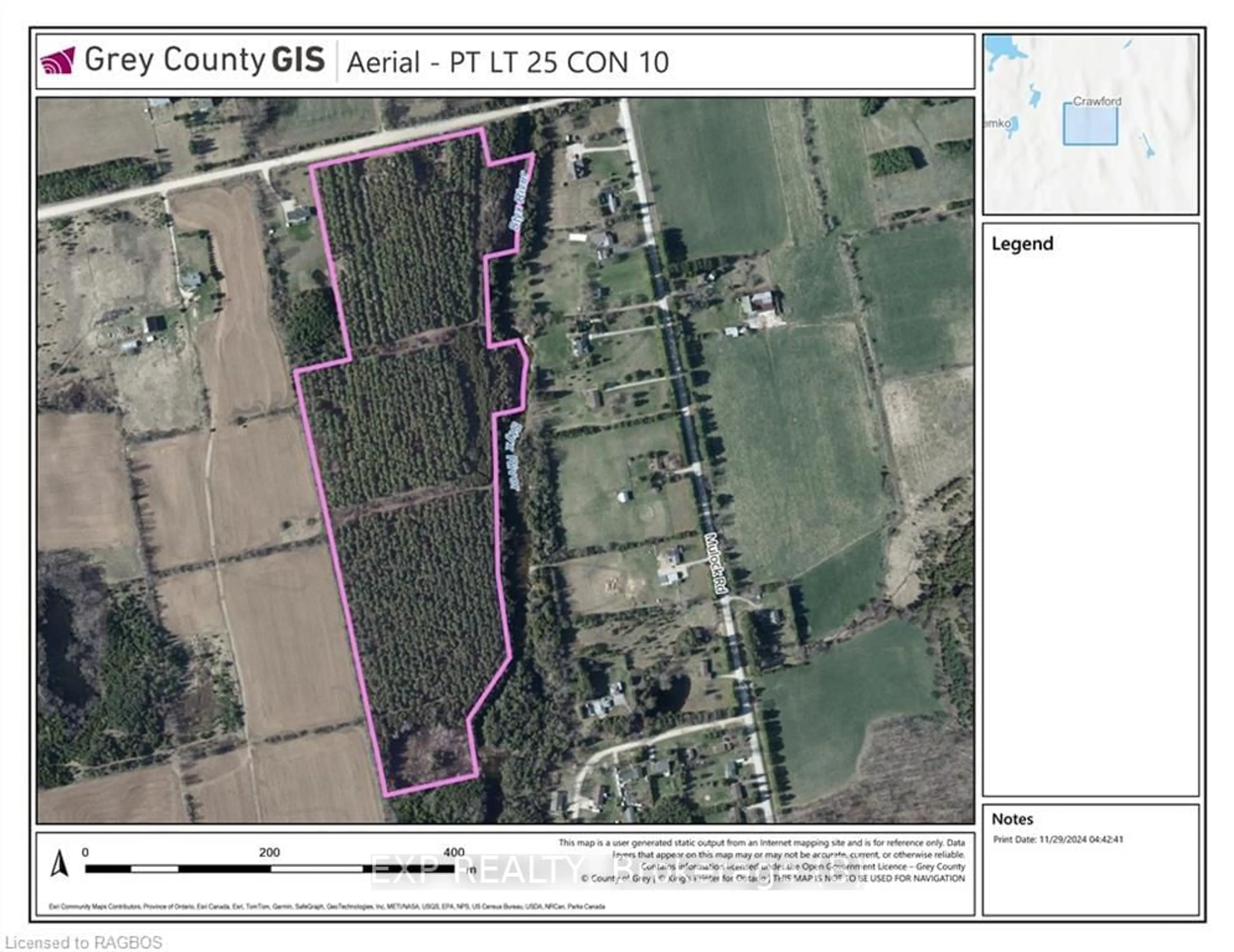 Picture of a map for LOT 25 CONCESSION ROAD 10, West Grey Ontario N0G 1S0