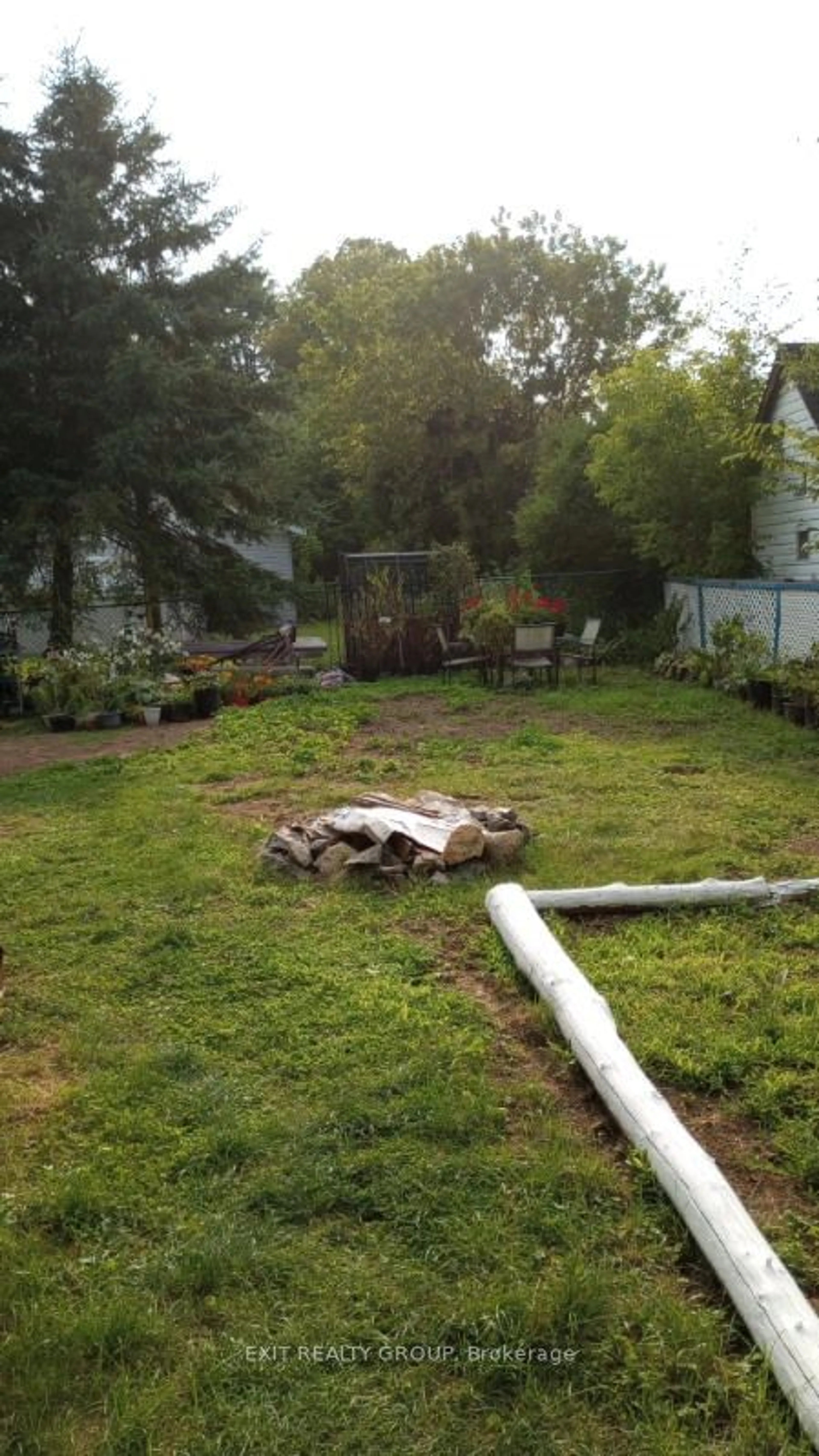 Patio, the fenced backyard for 33 Glastonbury Rd, Addington Highlands Ontario K0H 2G0