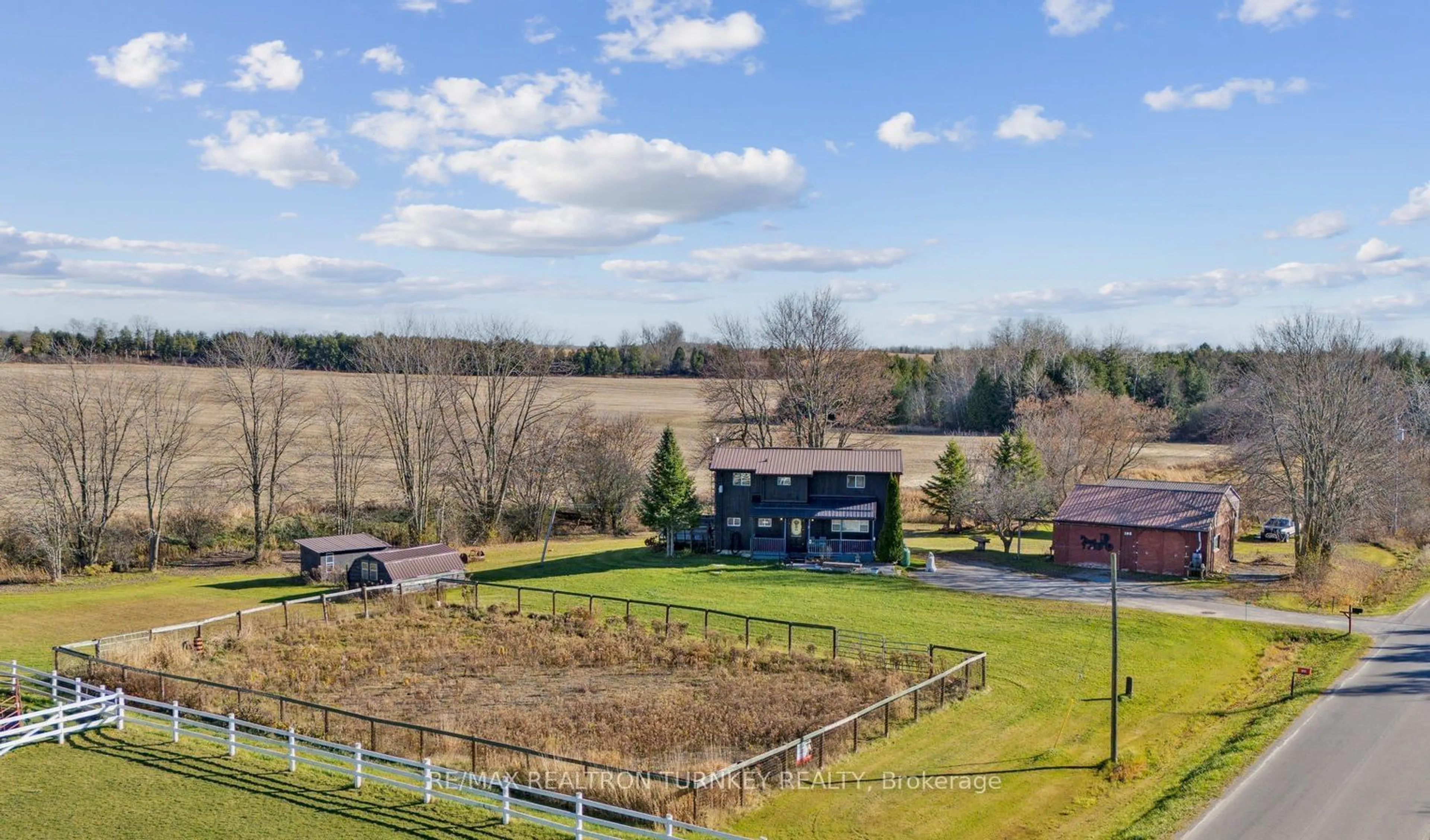 A pic from exterior of the house or condo, the fenced backyard for 152 Settlers Rd, Kawartha Lakes Ontario K0L 2X0