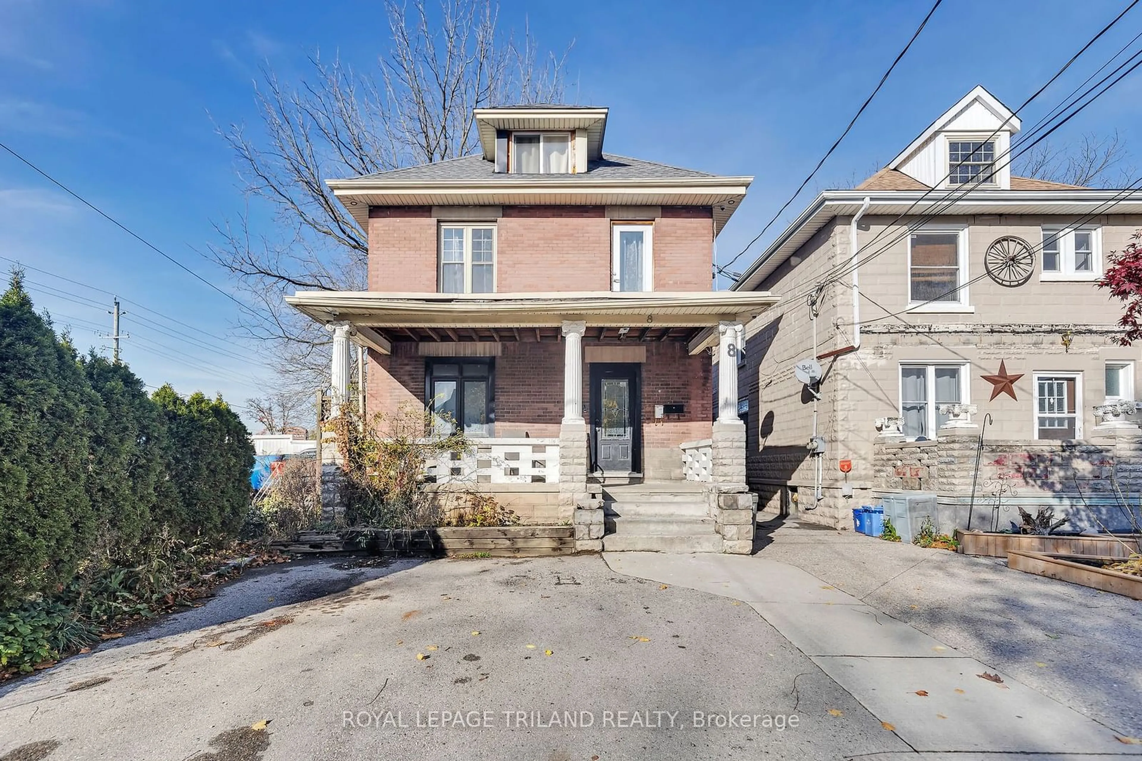 Frontside or backside of a home, the street view for 8 Bruce St, London Ontario N6C 1G4