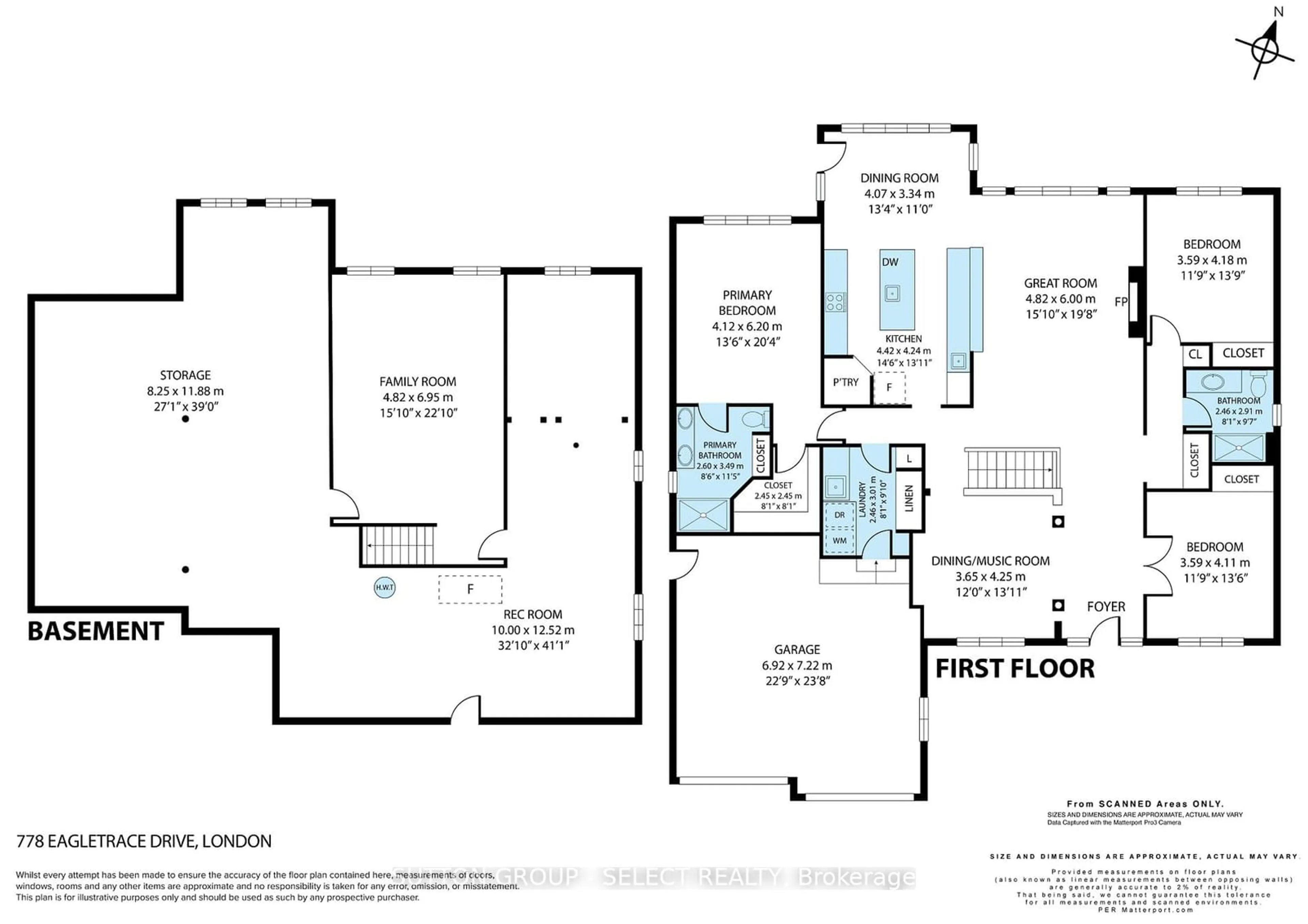 Floor plan for 778 Eagletrace Dr, London Ontario N6G 0E9