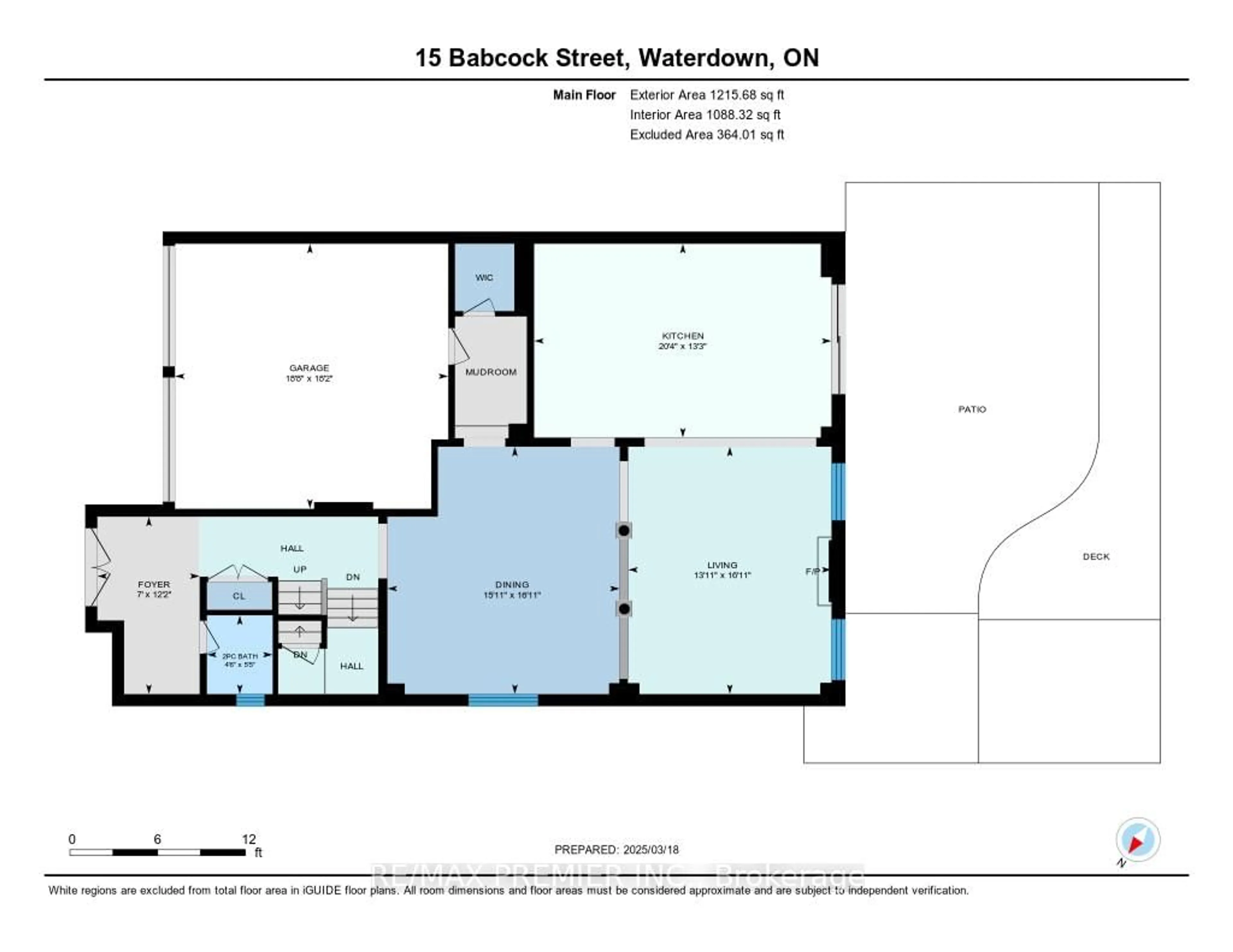 Floor plan for 15 Babcock St, Hamilton Ontario L8B 0S6