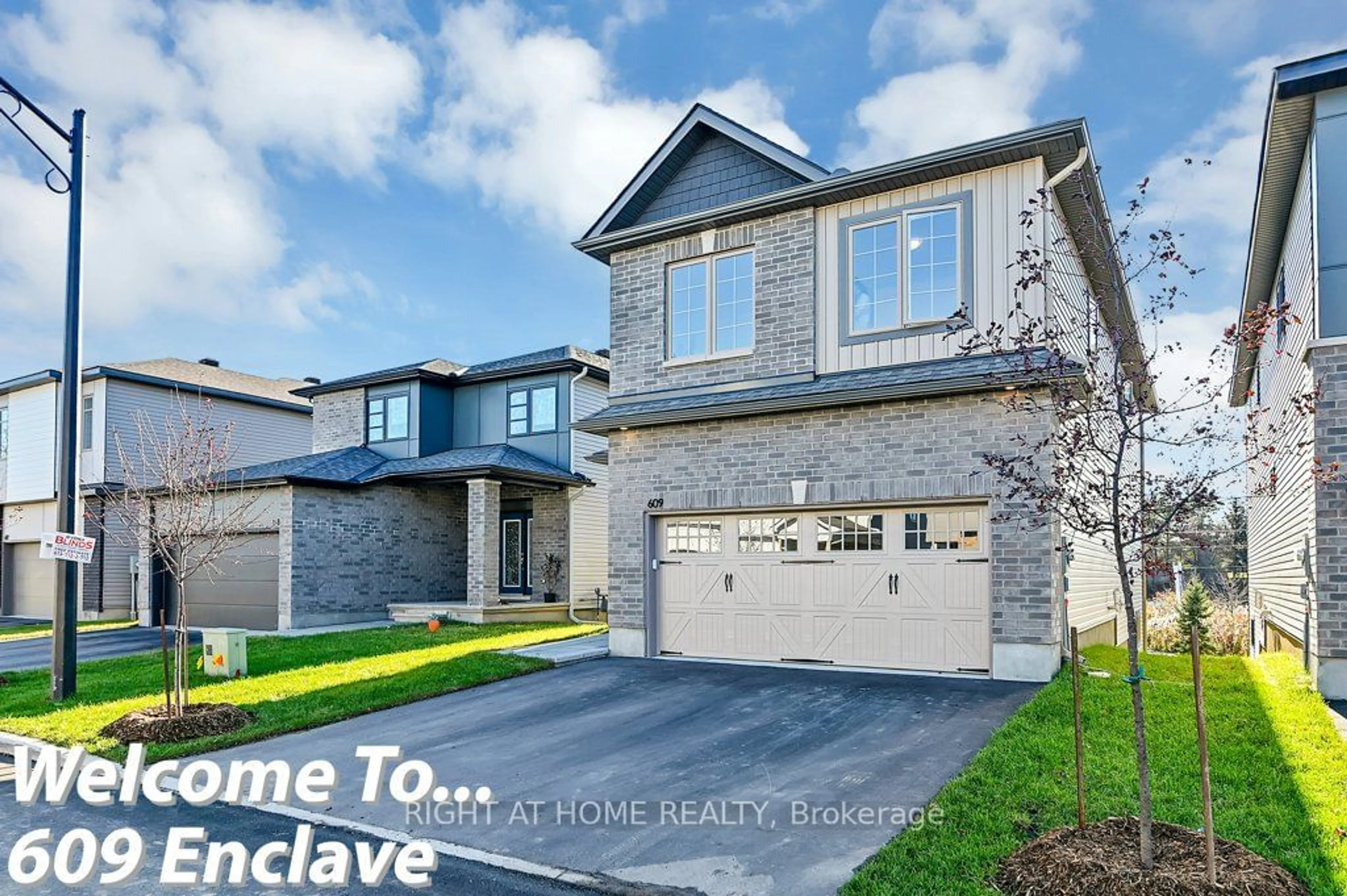 Frontside or backside of a home, the street view for 609 Enclave Lane, Clarence-Rockland Ontario K1K 1T2