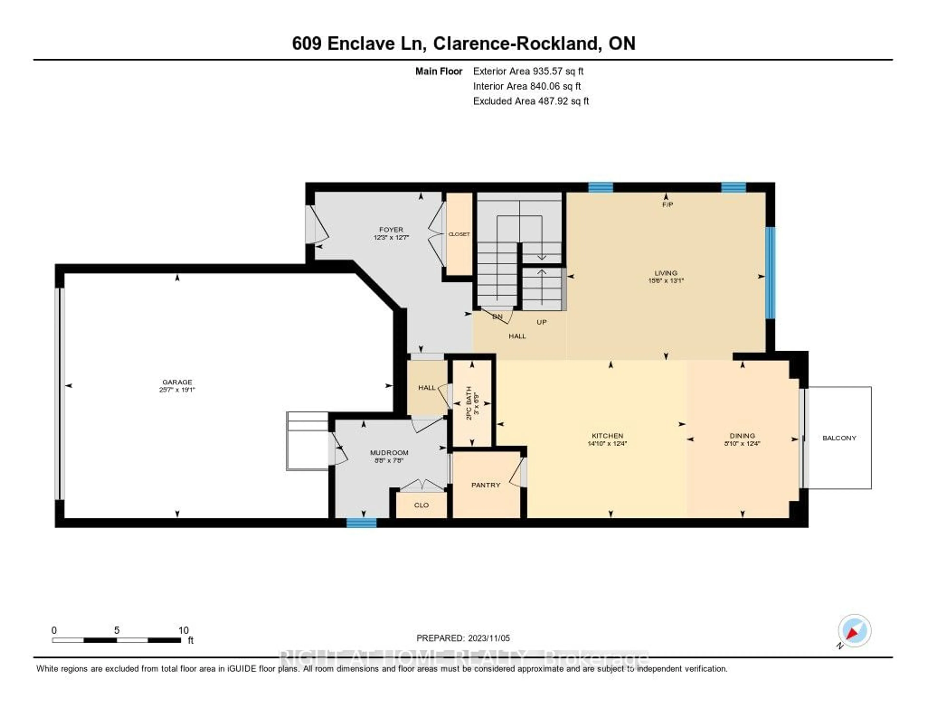 Floor plan for 609 Enclave Lane, Clarence-Rockland Ontario K1K 1T2