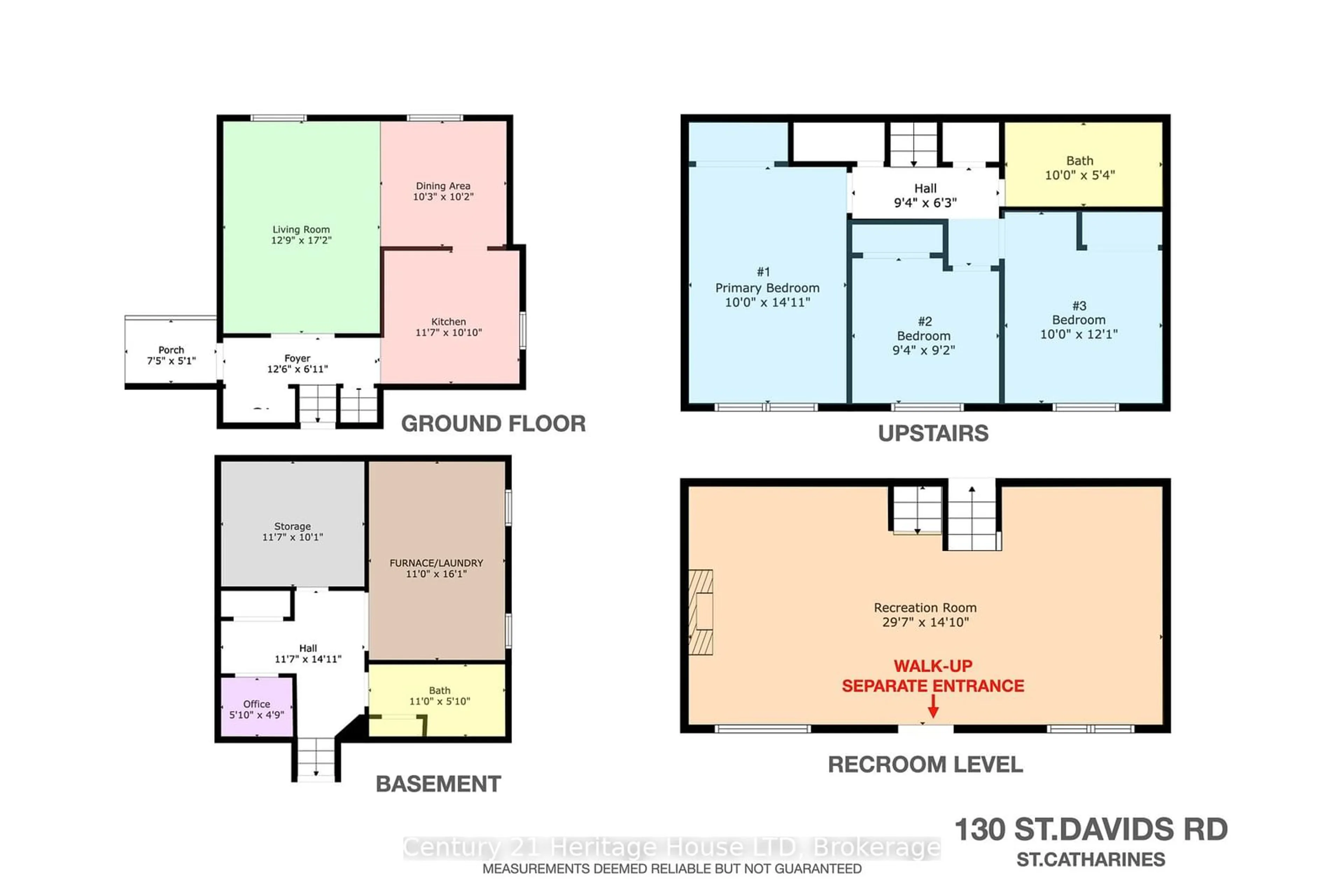 Floor plan for 130 ST DAVIDS RD Rd, St. Catharines Ontario L2T 1R1