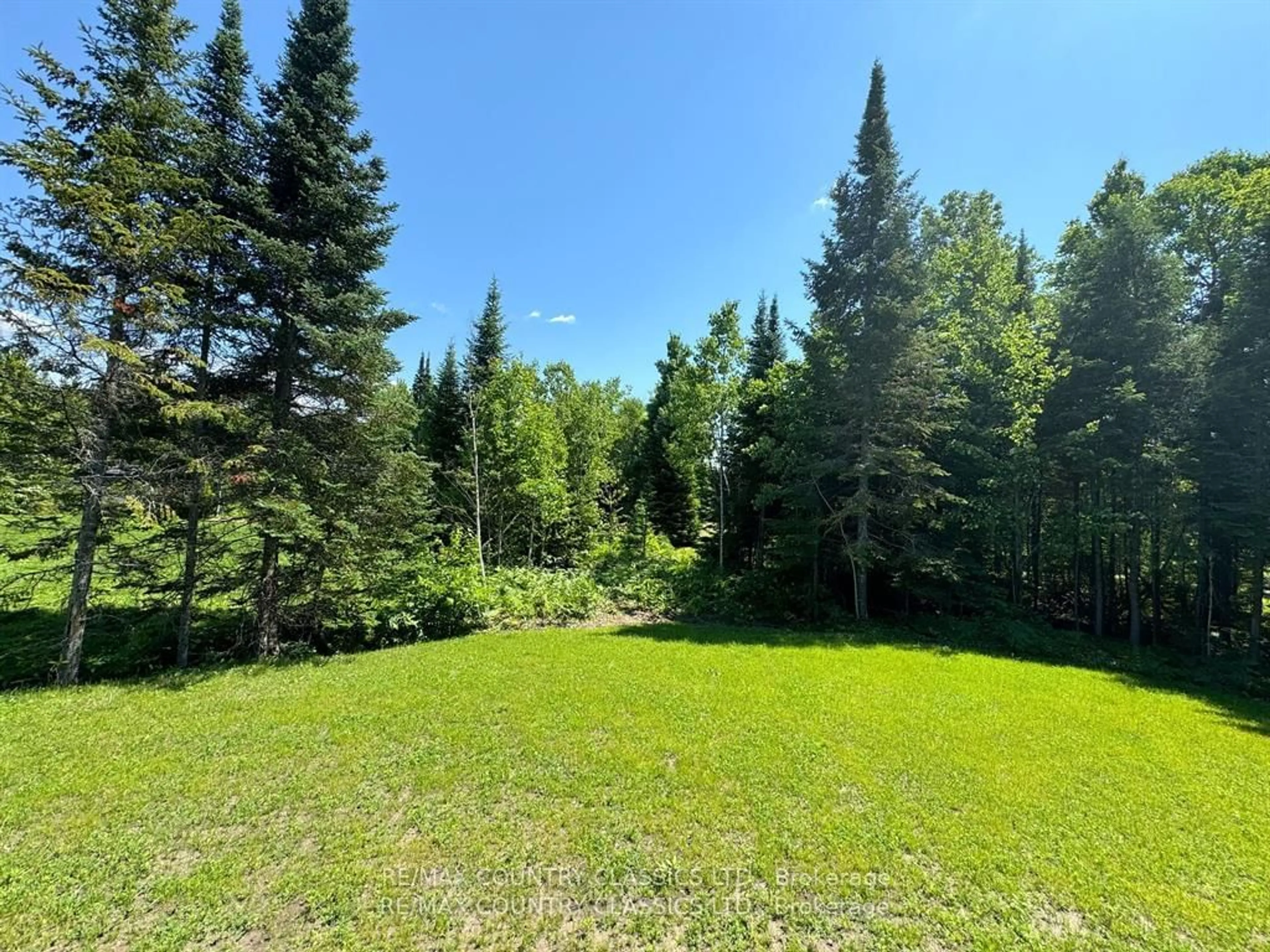 A pic from exterior of the house or condo, the fenced backyard for 8 Bancroft Ridge Dr, Bancroft Ontario K0L 1C0