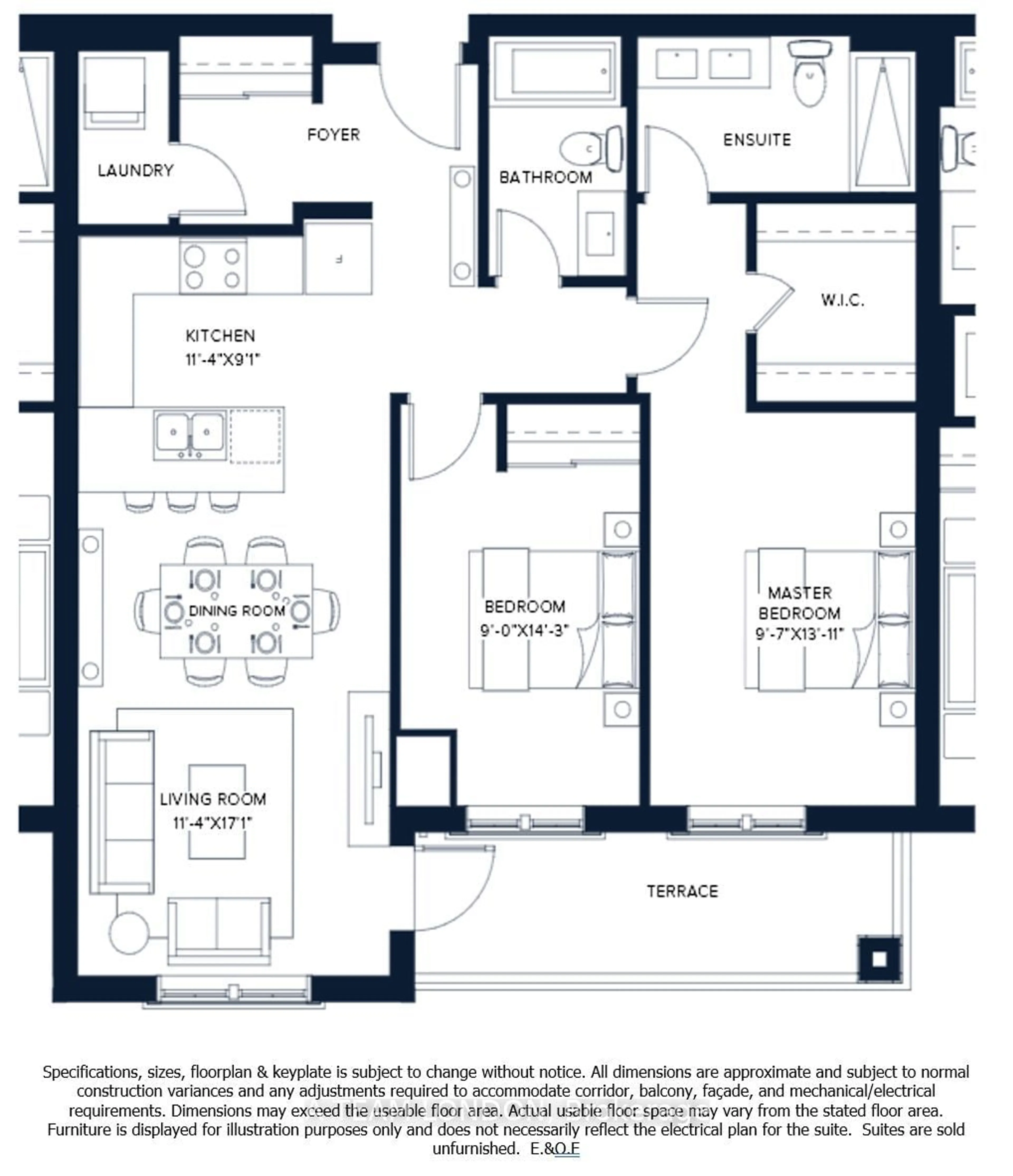 Floor plan for 100 THE PROMENADE #115, Central Elgin Ontario N5L 1C5