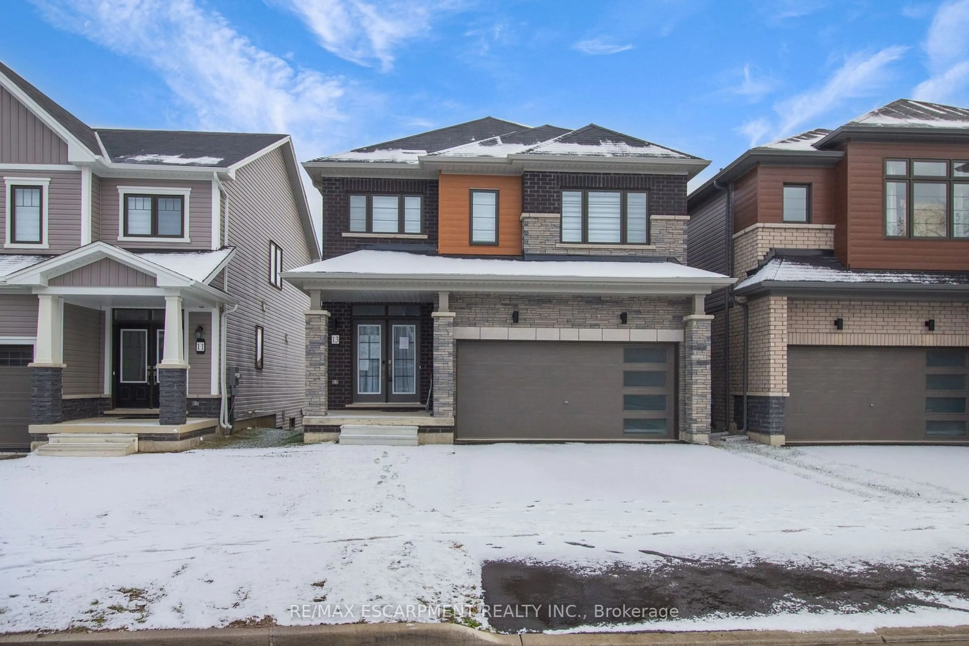 Frontside or backside of a home, the street view for 13 Cahill Dr, Brantford Ontario N3T 0V5