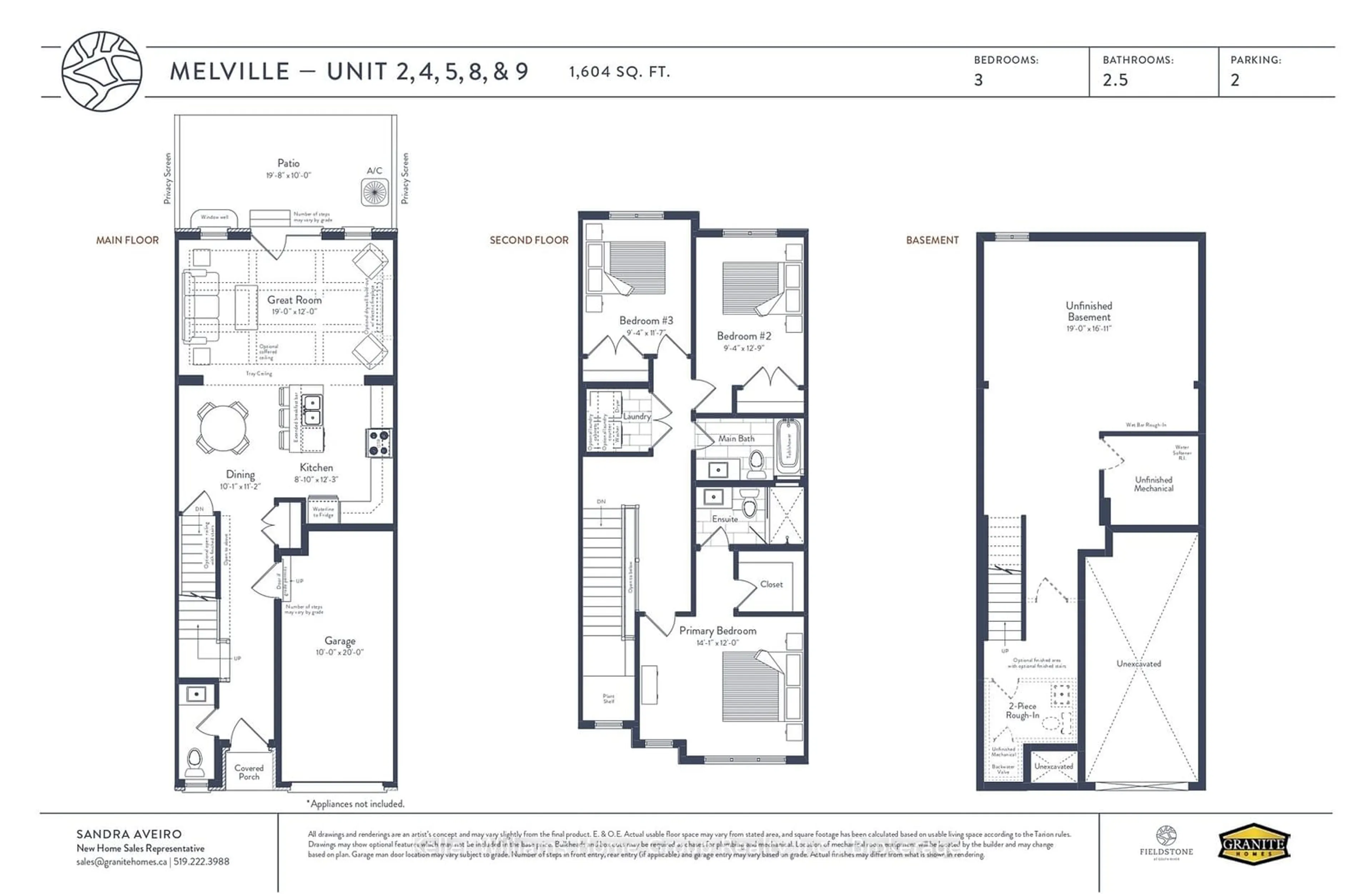 Floor plan for 41 FIELDSTONE Lane #5, Centre Wellington Ontario N0B 1S0