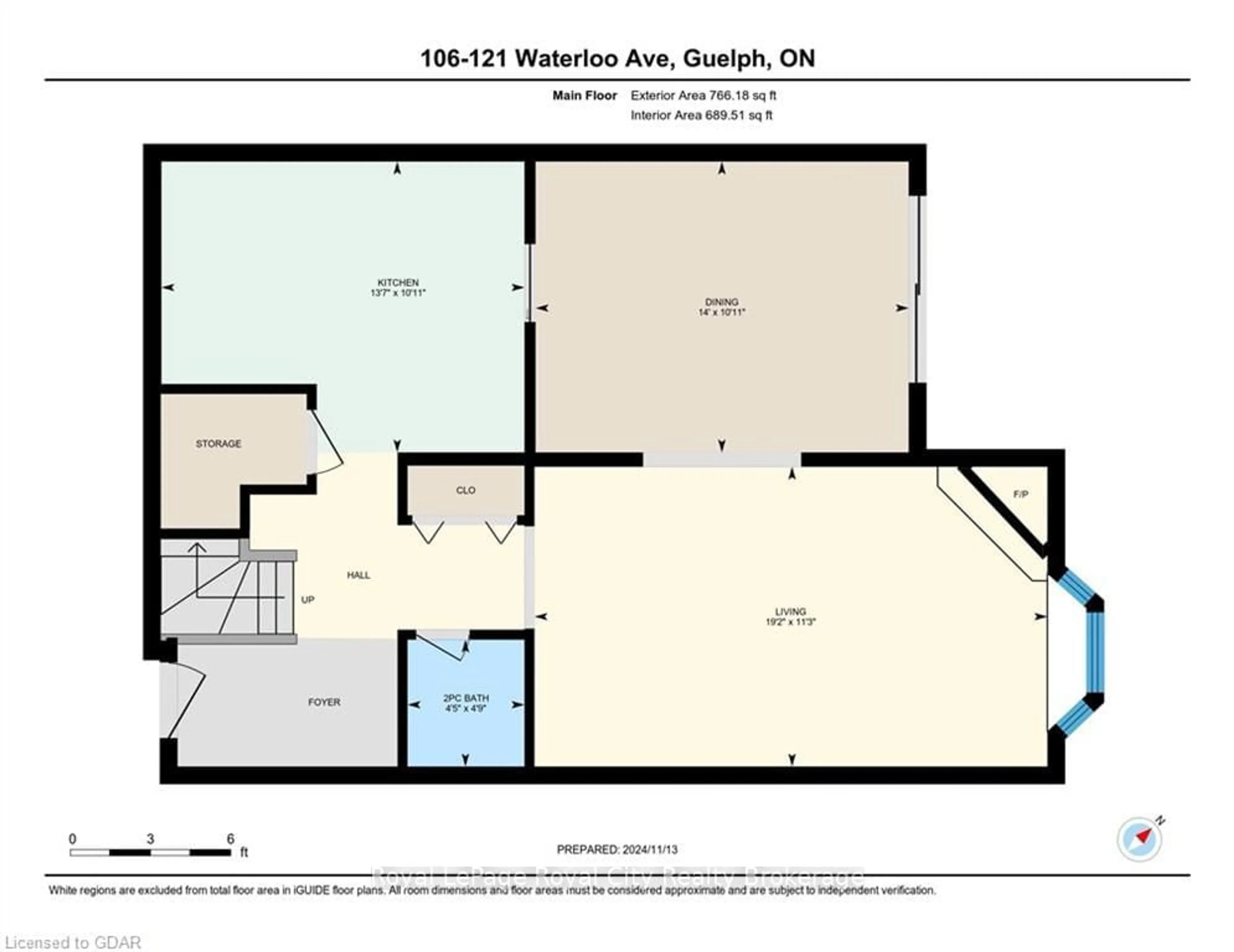 Floor plan for 121 WATERLOO Ave #106, Guelph Ontario N1H 3H9