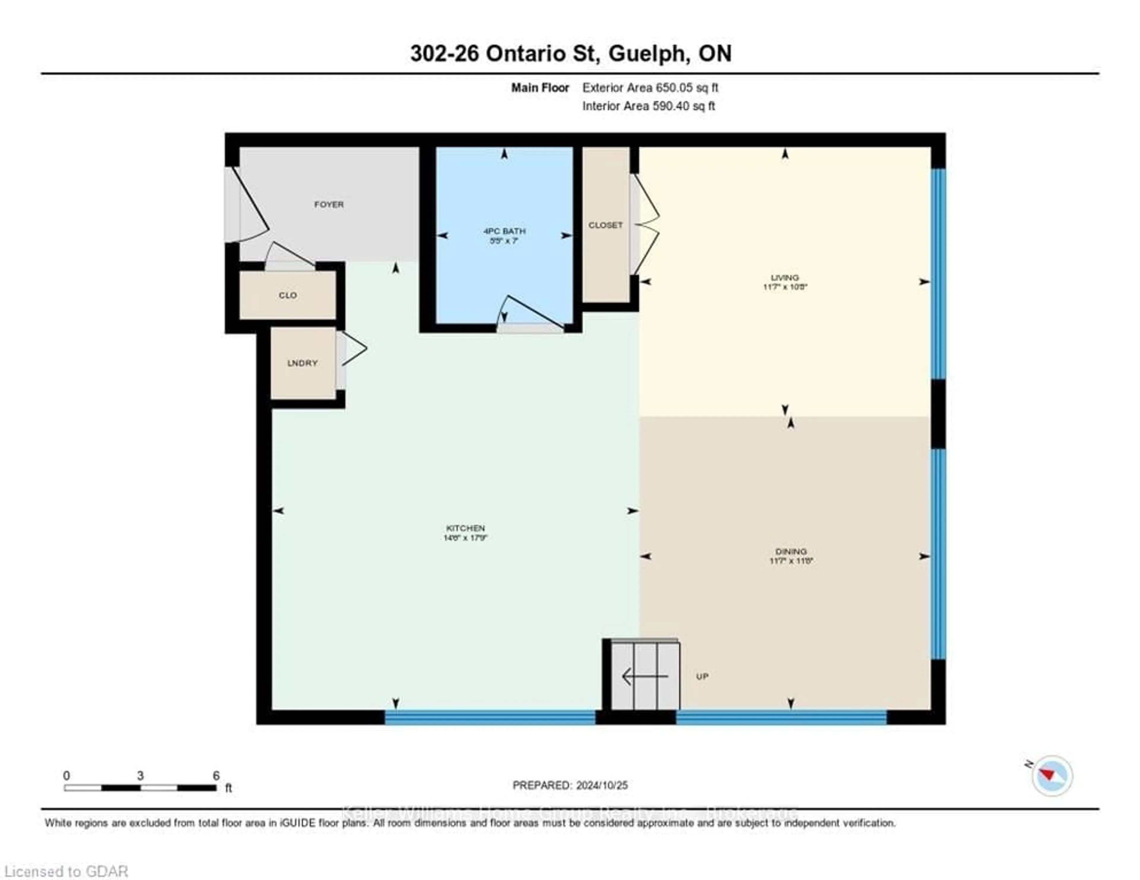 Floor plan for 26 ONTARIO St #302, Guelph Ontario N1E 7K1