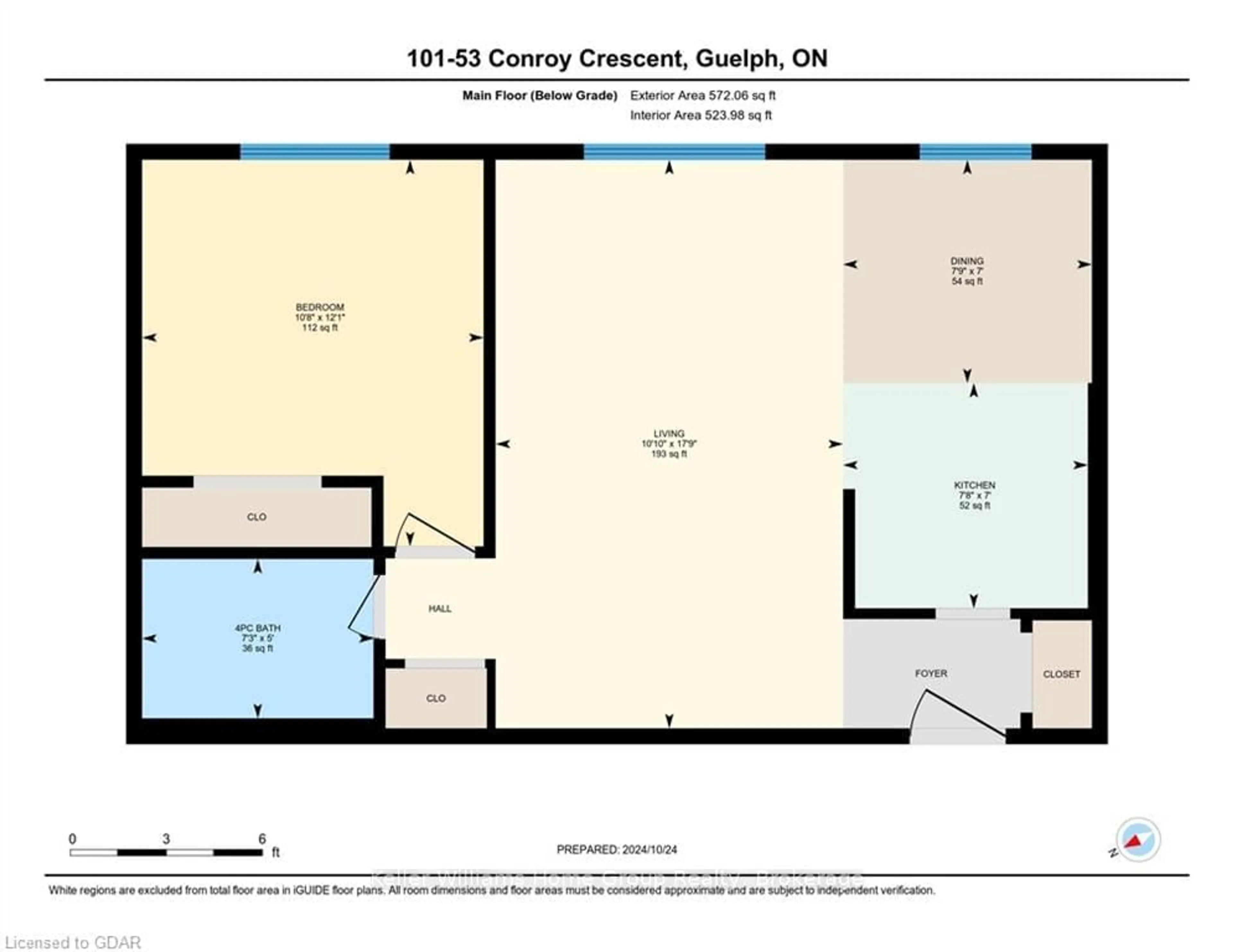 Floor plan for 53 CONROY Cres #101, Guelph Ontario N1G 2V5