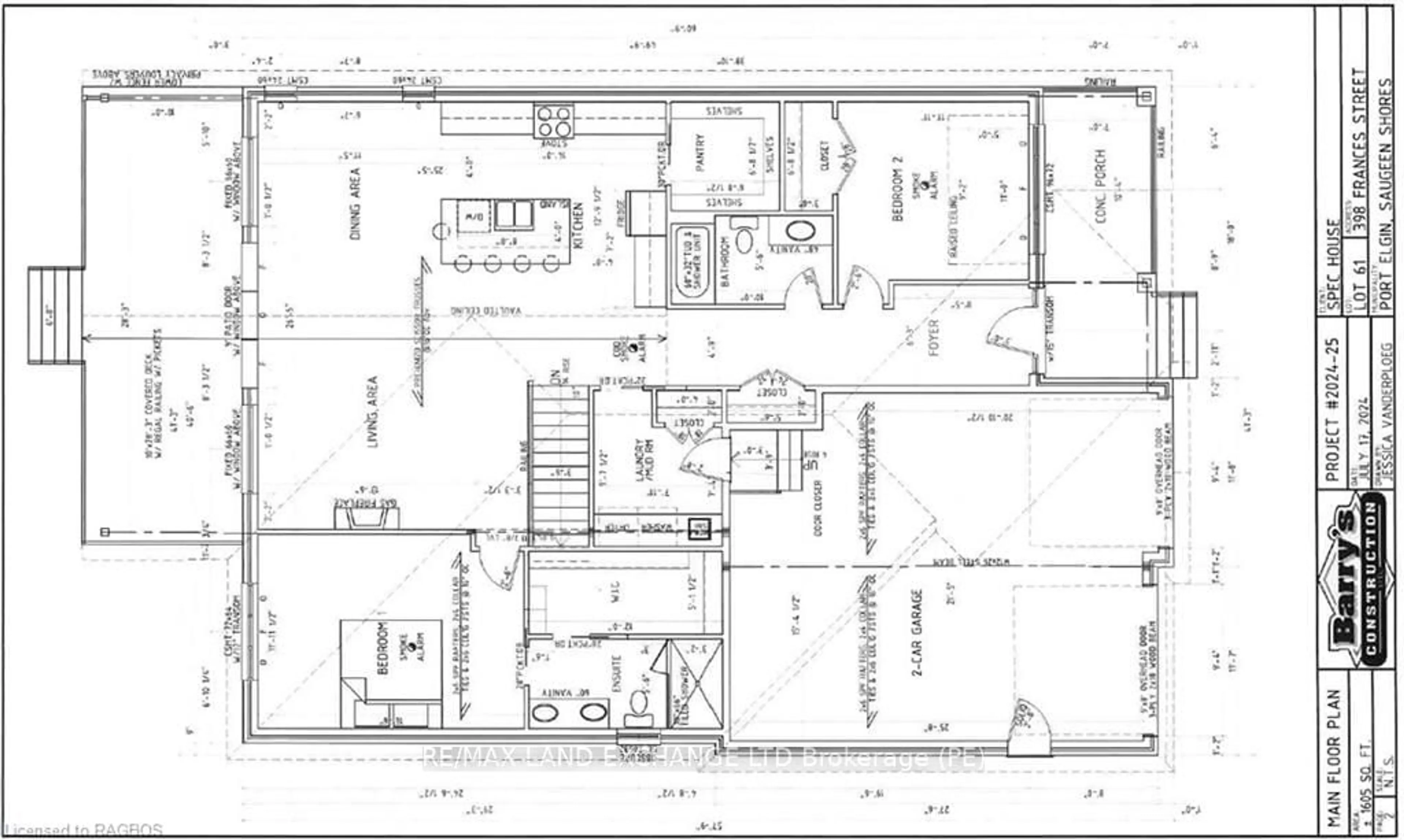 Floor plan for 398 FRANCES St, Saugeen Shores Ontario N0H 2C3