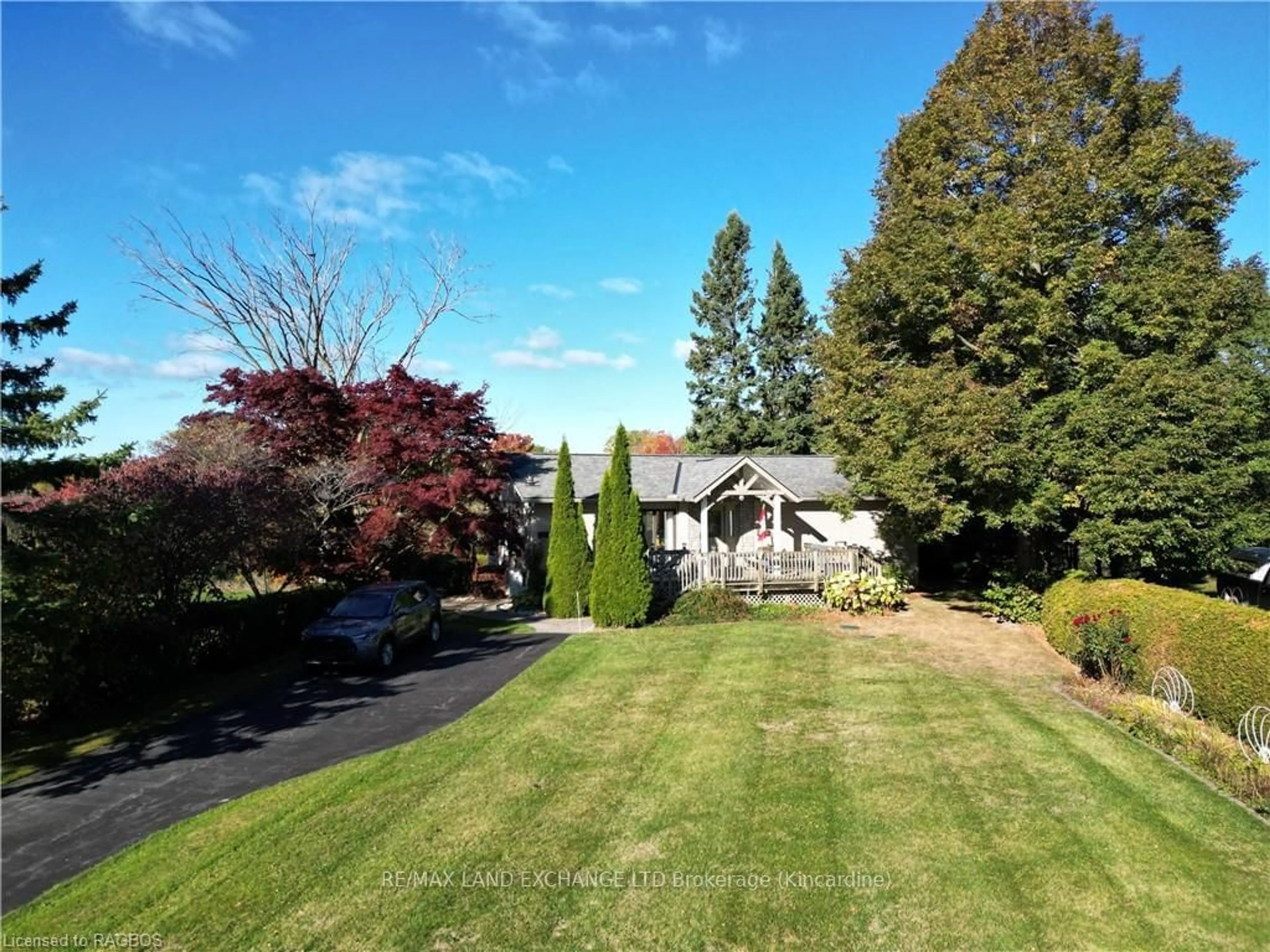 Frontside or backside of a home, the fenced backyard for 730 CAMPBELL Ave, Kincardine Ontario N2Z 1V9