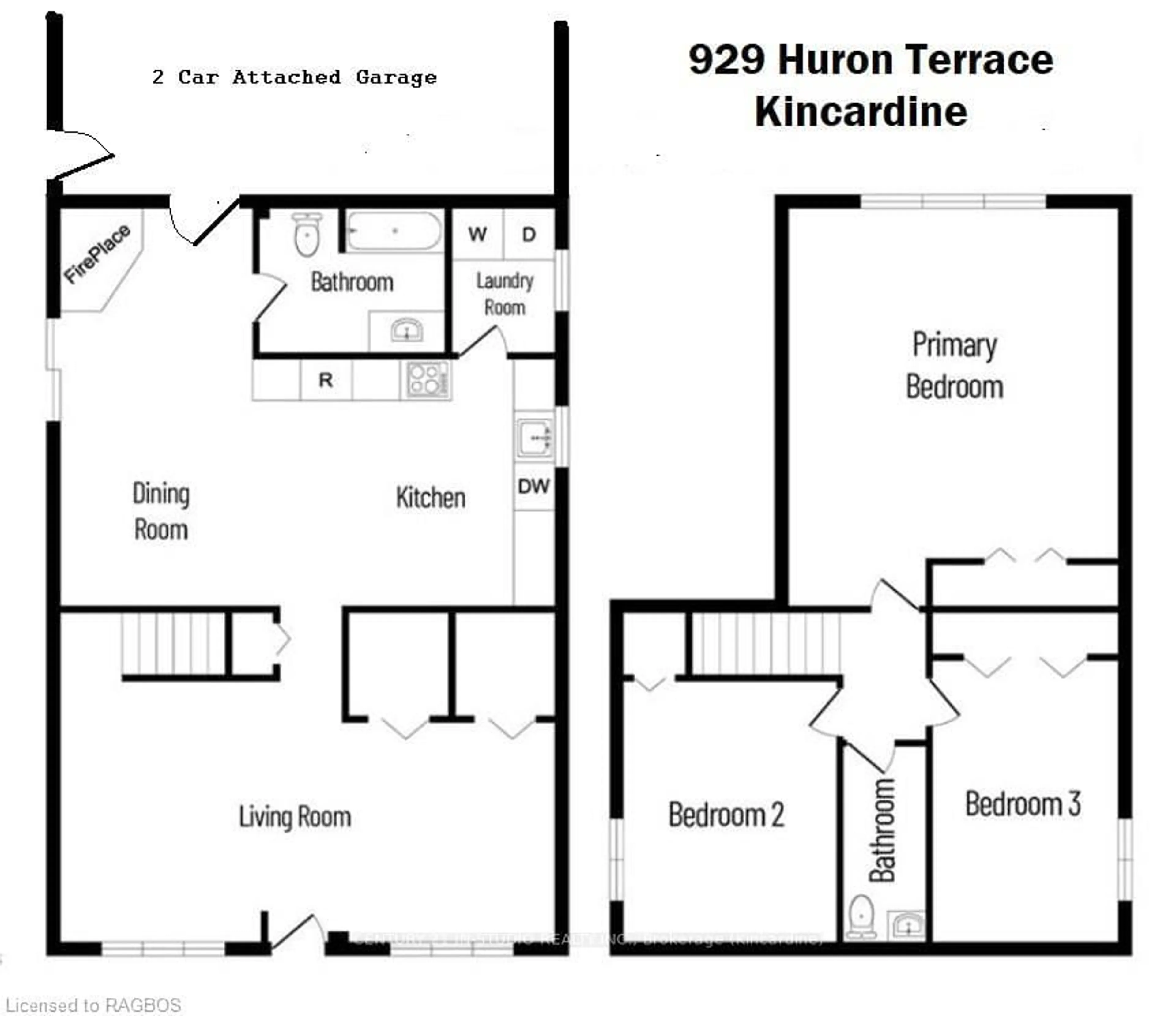 Floor plan for 929 HURON Terr, Kincardine Ontario N2Z 2Y1