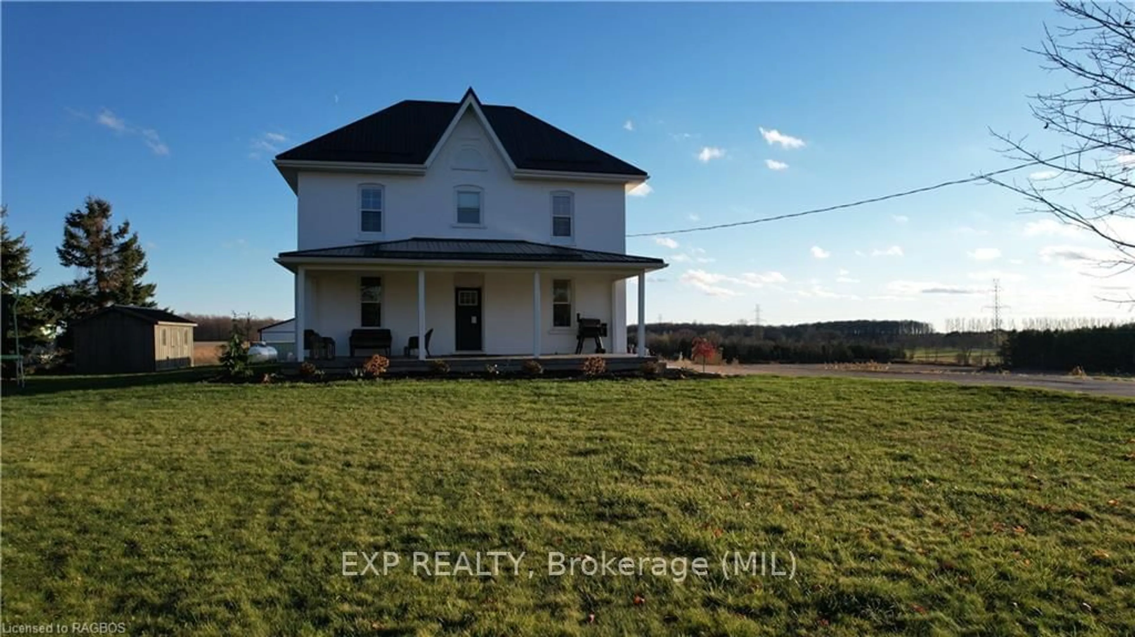 Frontside or backside of a home, the fenced backyard for 53 CONCESSION 6, Brockton Ontario N0G 1K0