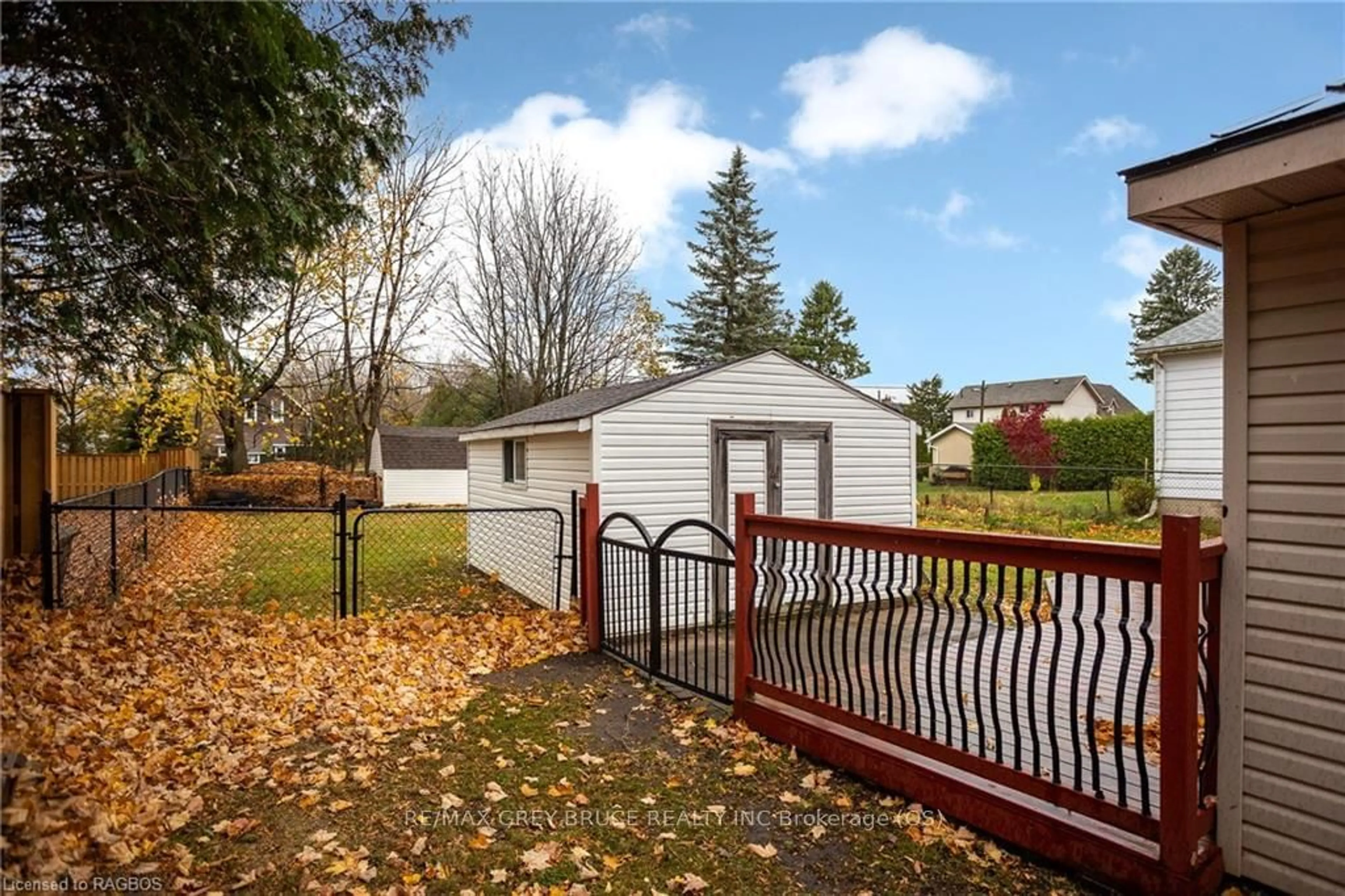 Frontside or backside of a home, the fenced backyard for 1770 9TH Ave, Owen Sound Ontario N4K 3G6