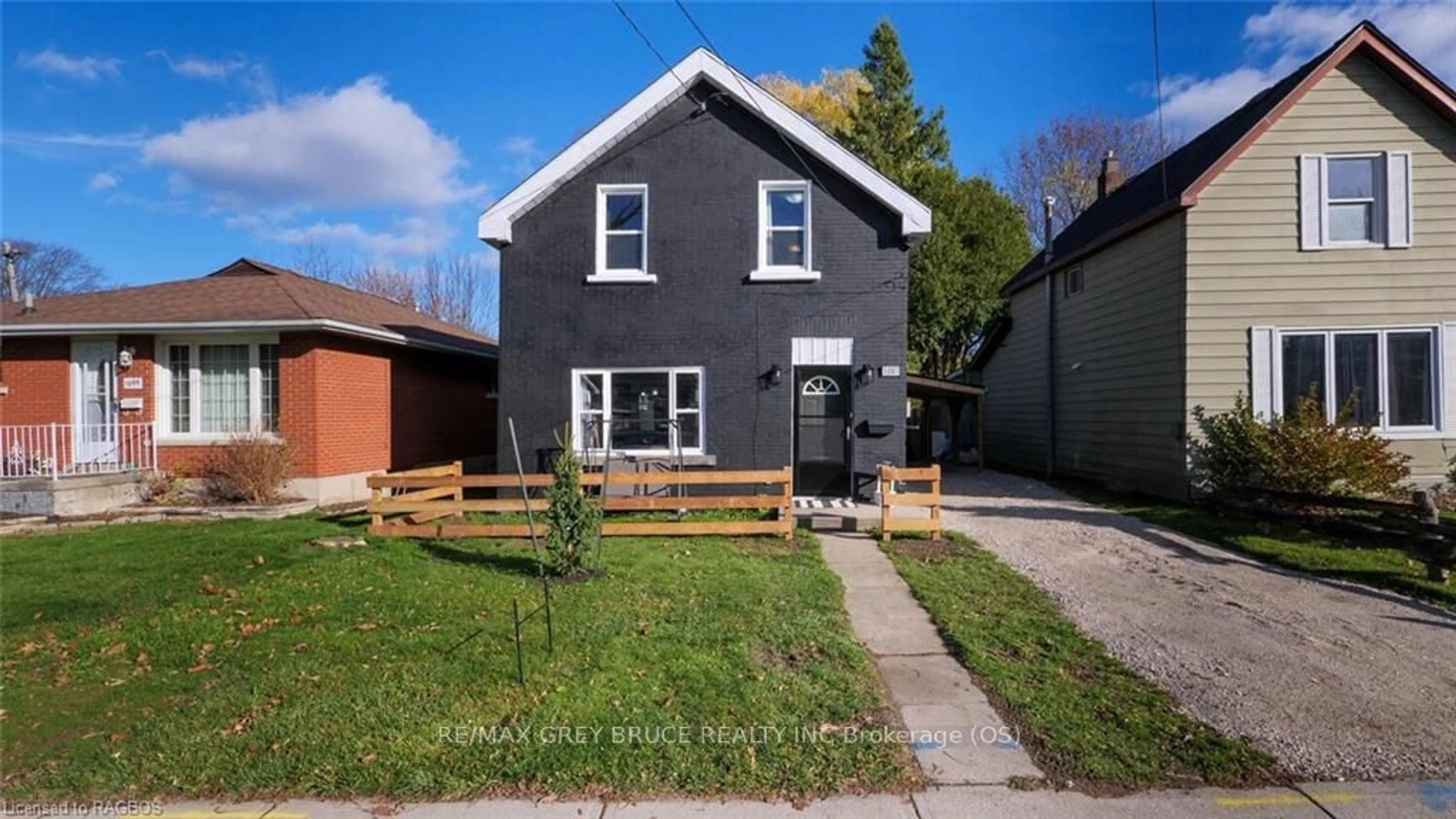 Frontside or backside of a home, the fenced backyard for 1087 7TH Ave, Owen Sound Ontario N4K 5K4