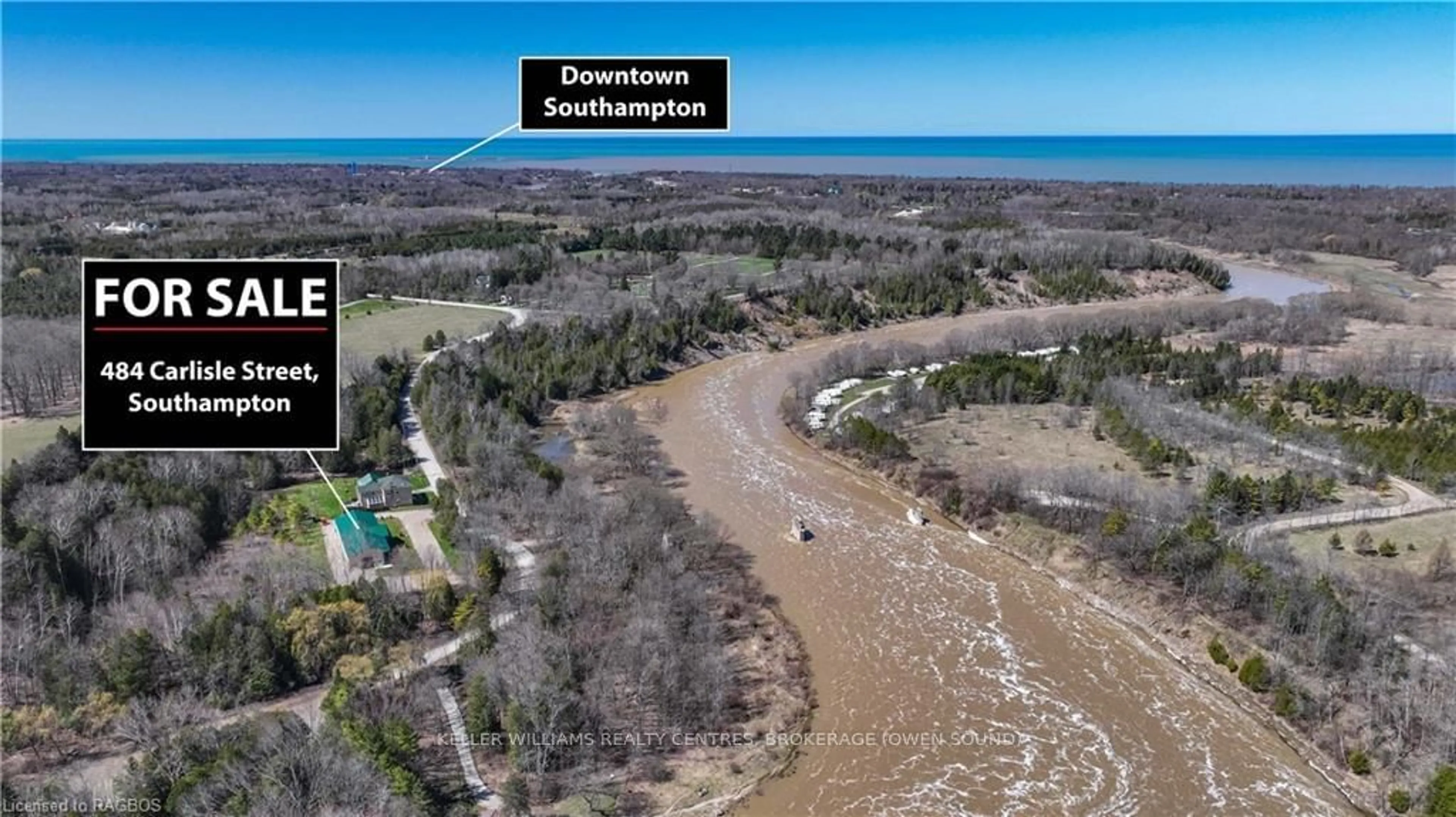 A pic from exterior of the house or condo, the view of lake or river for 484 CARLISLE St, Saugeen Shores Ontario N0H 2L0