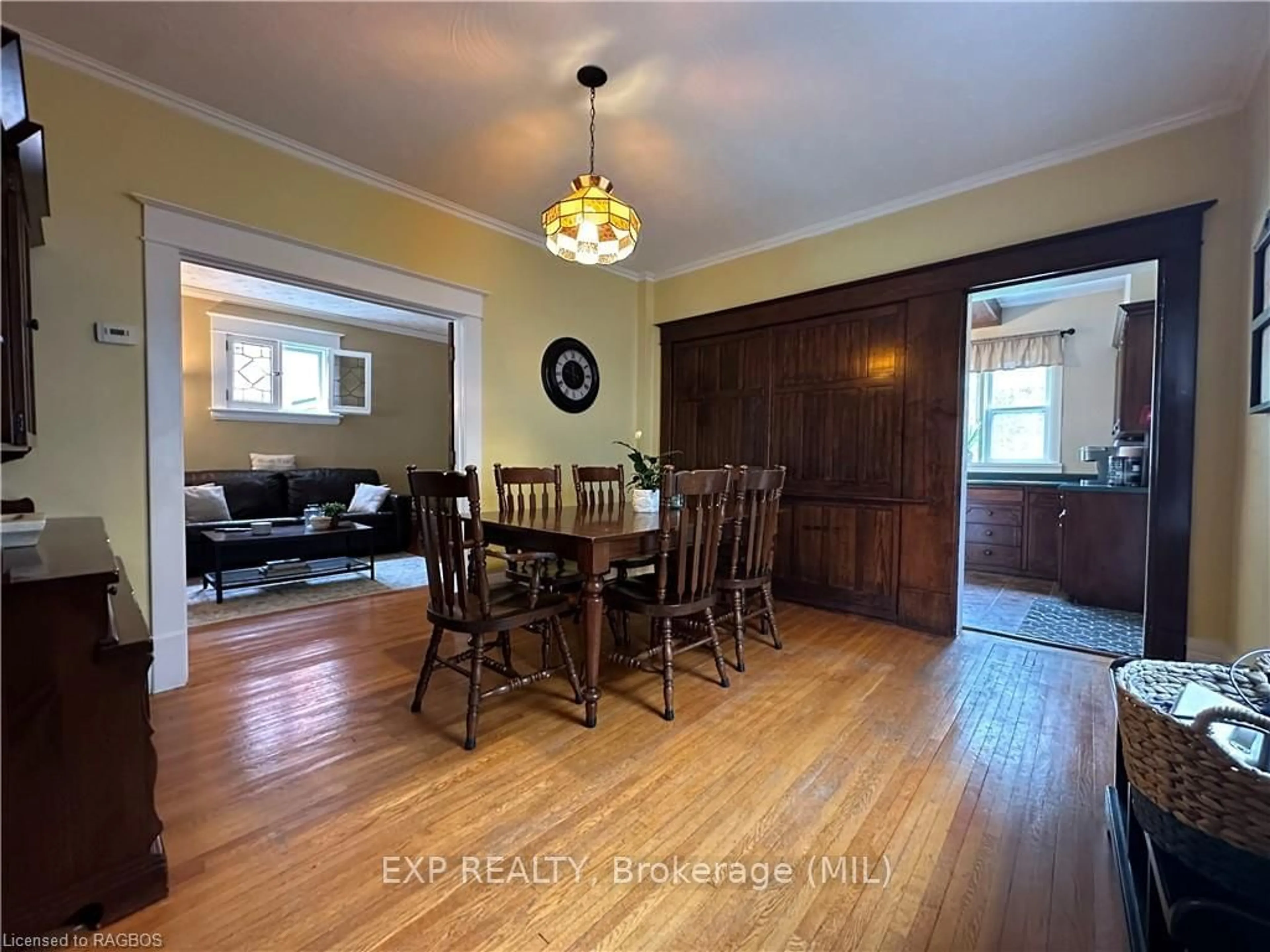 Dining room, wood floors, cottage for 295 9TH St, Hanover Ontario N4N 1L3