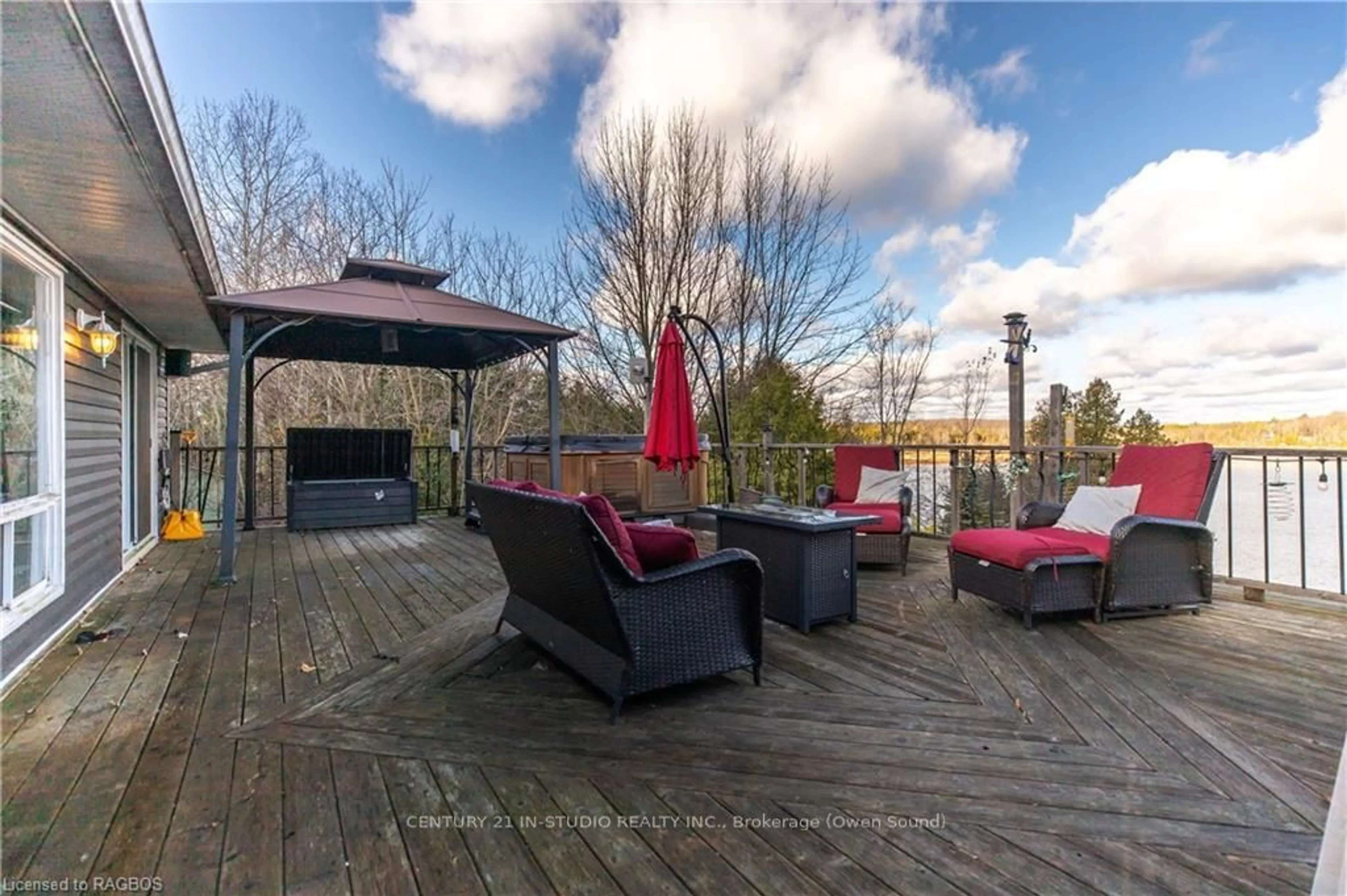 Patio, the fenced backyard for 474839 TOWNSEND LAKE Rd, West Grey Ontario N0C 1H0