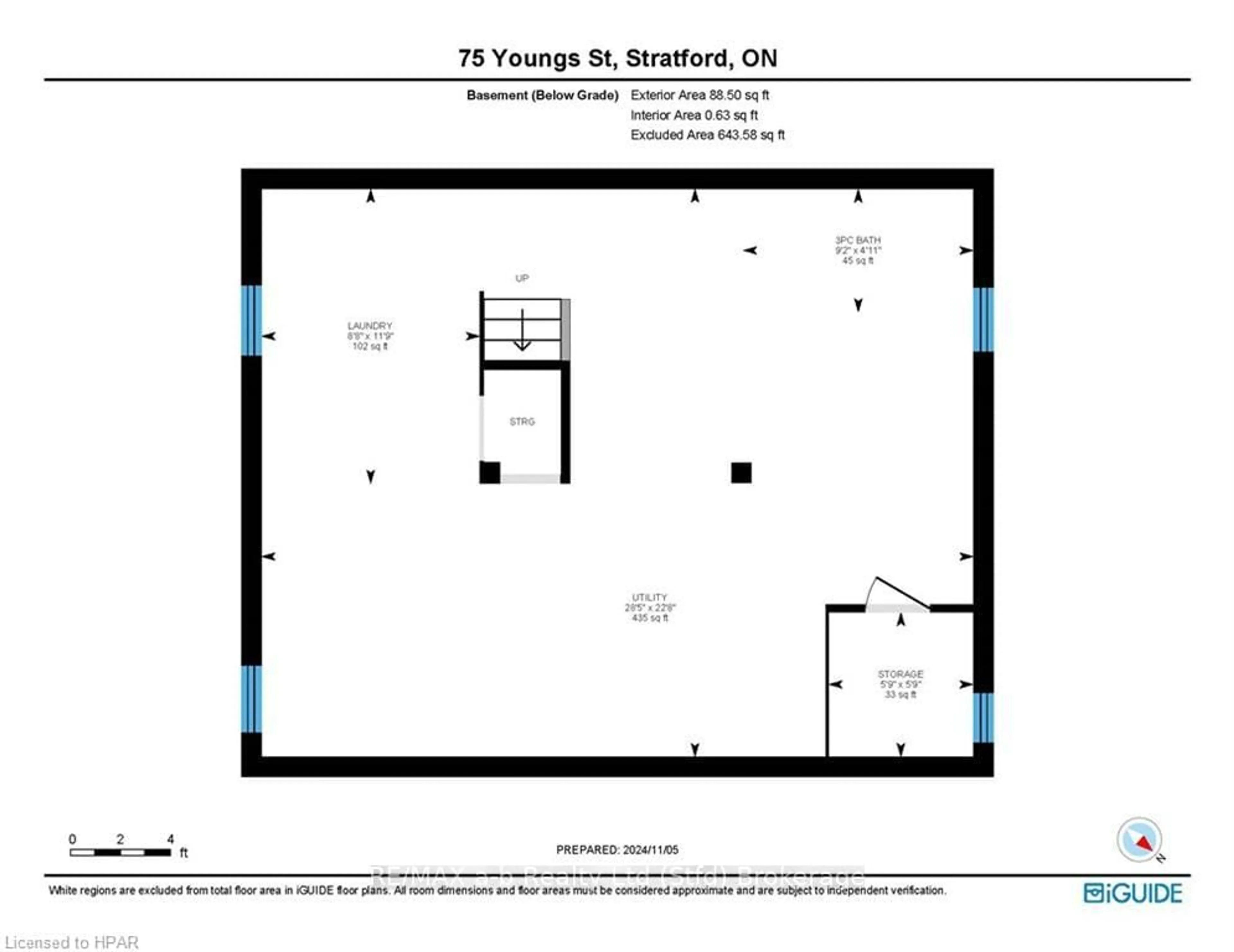 Floor plan for 75 YOUNGS St, Stratford Ontario N5A 1J5