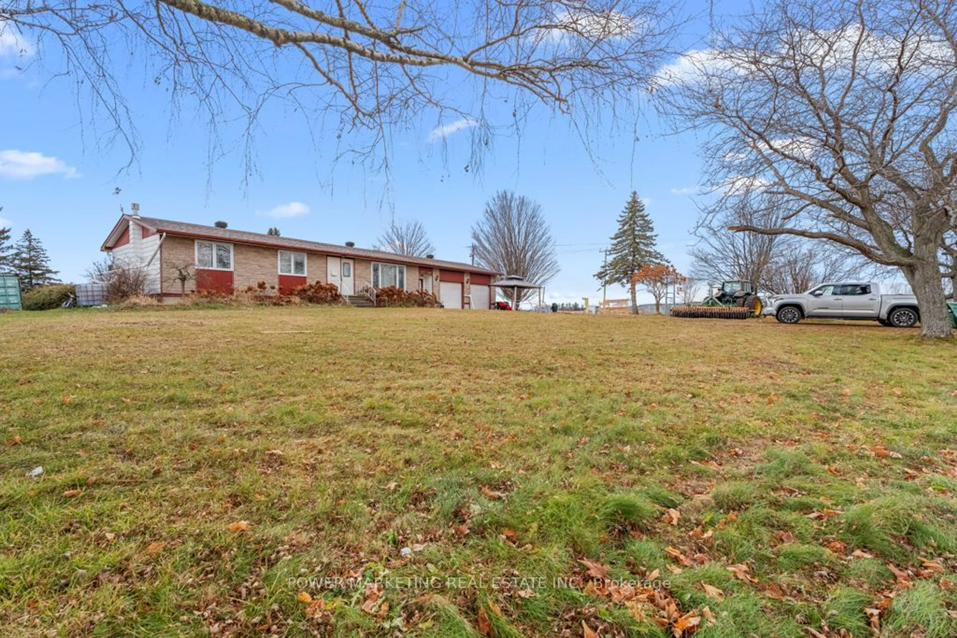 A pic from exterior of the house or condo, the fenced backyard for 1110 Ritchance Rd, Prescott and Russell Ontario K0B 1A0